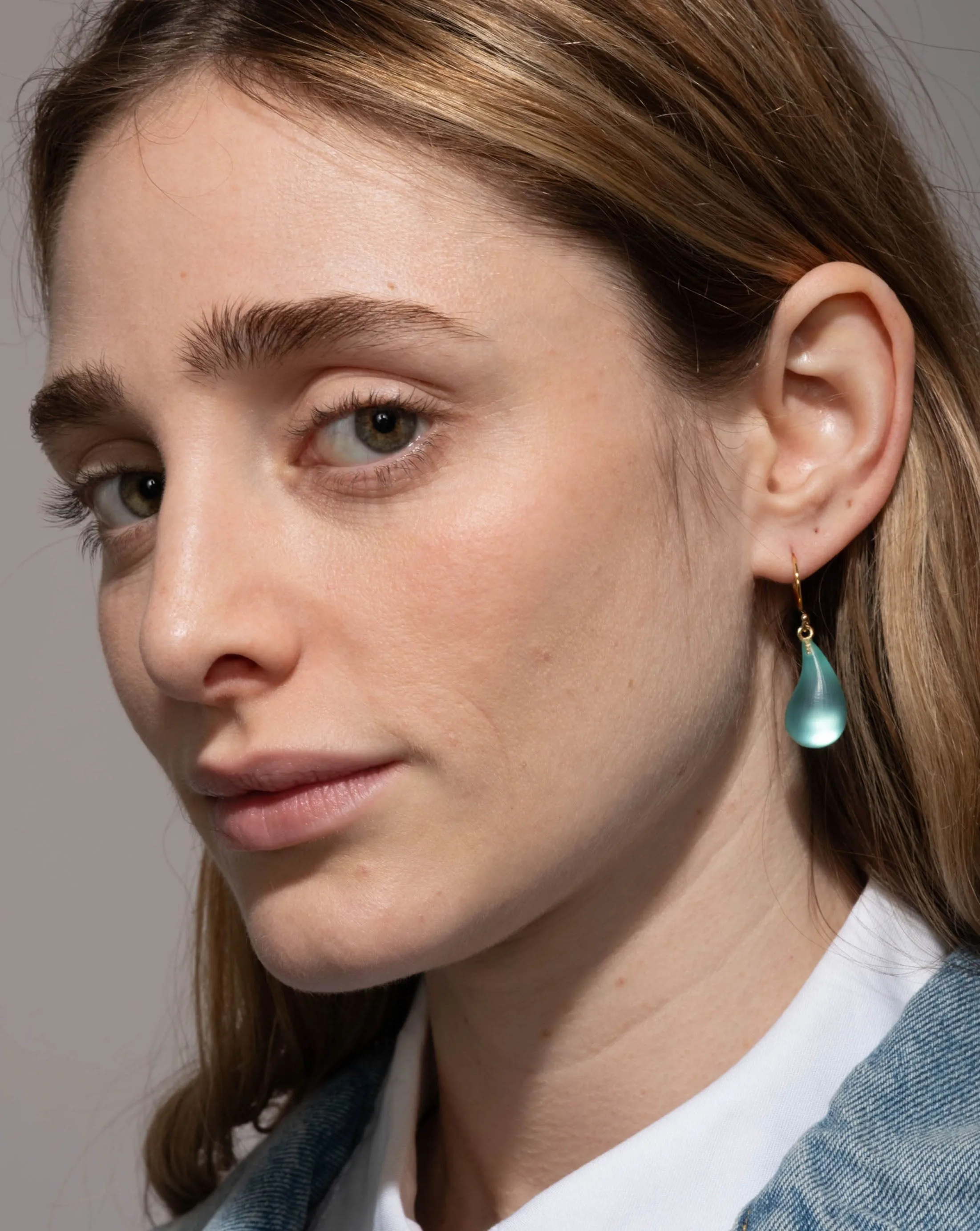 Lucite Dewdrop Earring- Mint Green sold by Alexis Bittar product image thumbnail 4