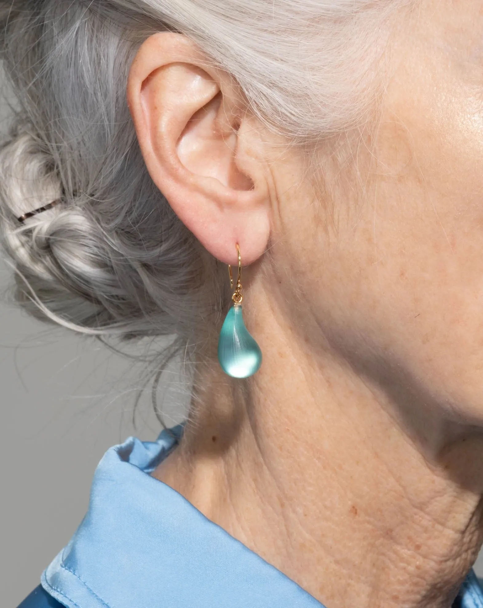 Lucite Dewdrop Earring- Mint Green sold by Alexis Bittar product image thumbnail 3