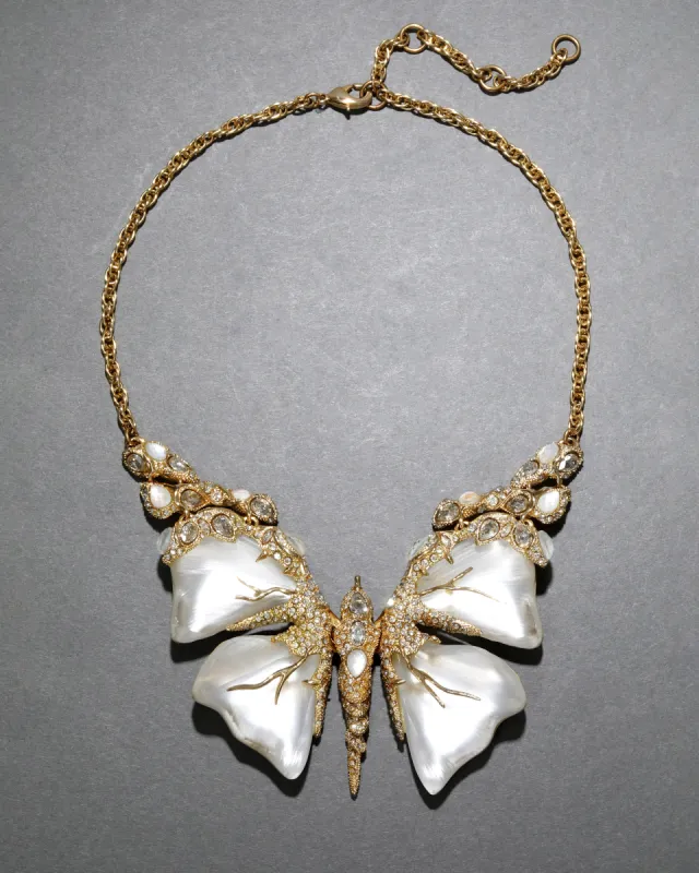 Archive Jardin Mystère Lucite Butterfly Bib Necklace sold by Alexis Bittar