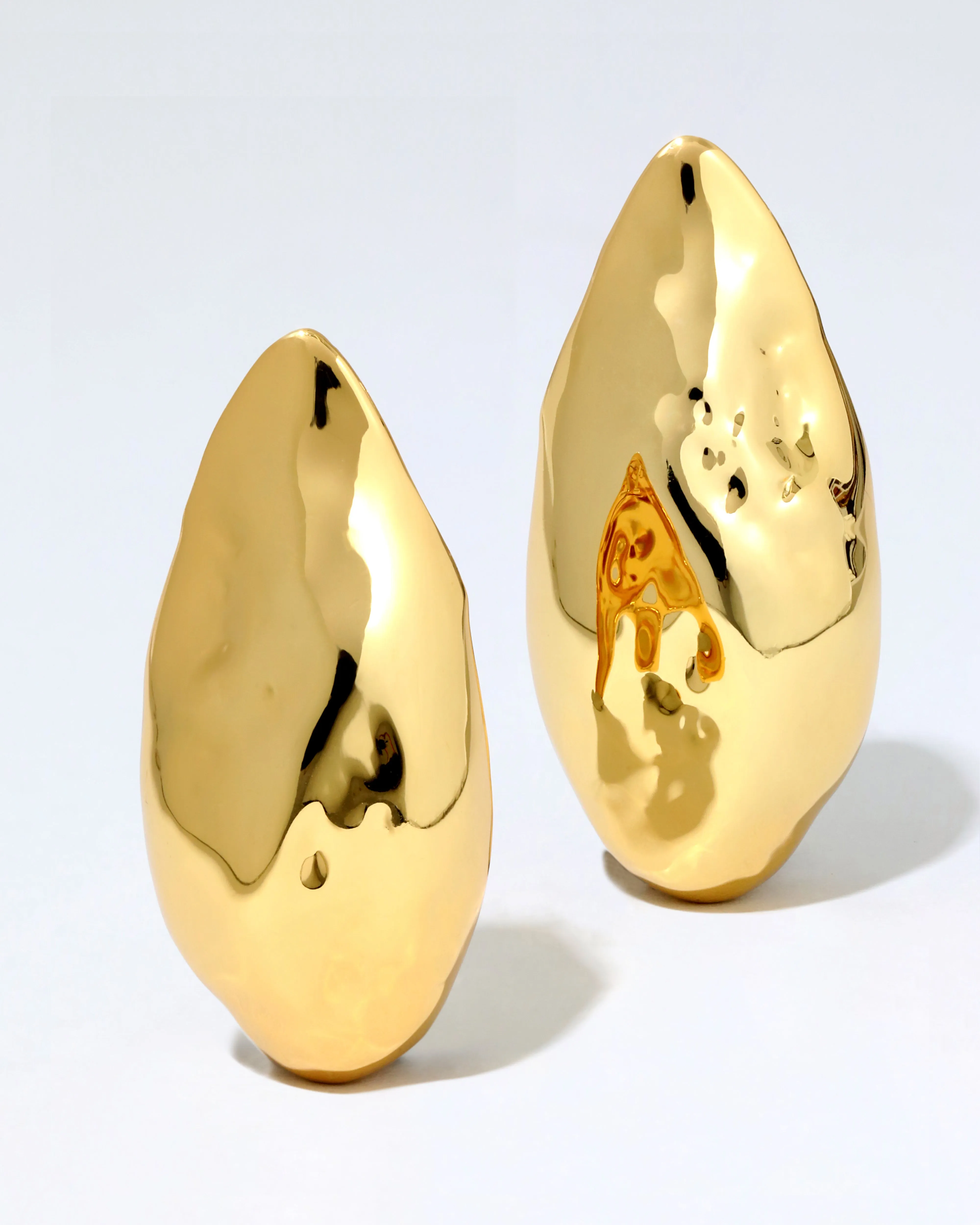 Molten Gold Puffy Teardrop Post Earring sold by Alexis Bittar