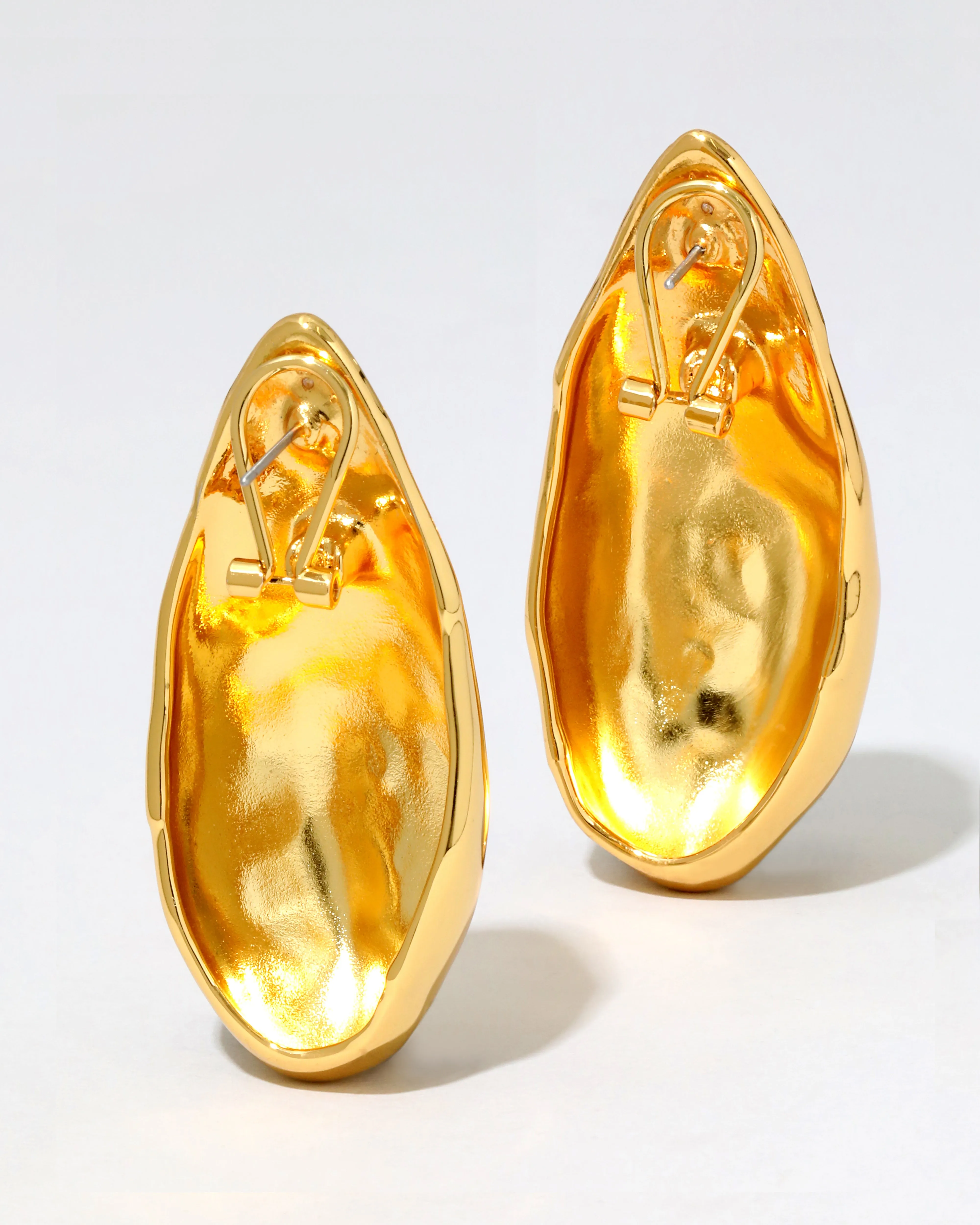 Molten Gold Puffy Teardrop Post Earring sold by Alexis Bittar product image thumbnail 4