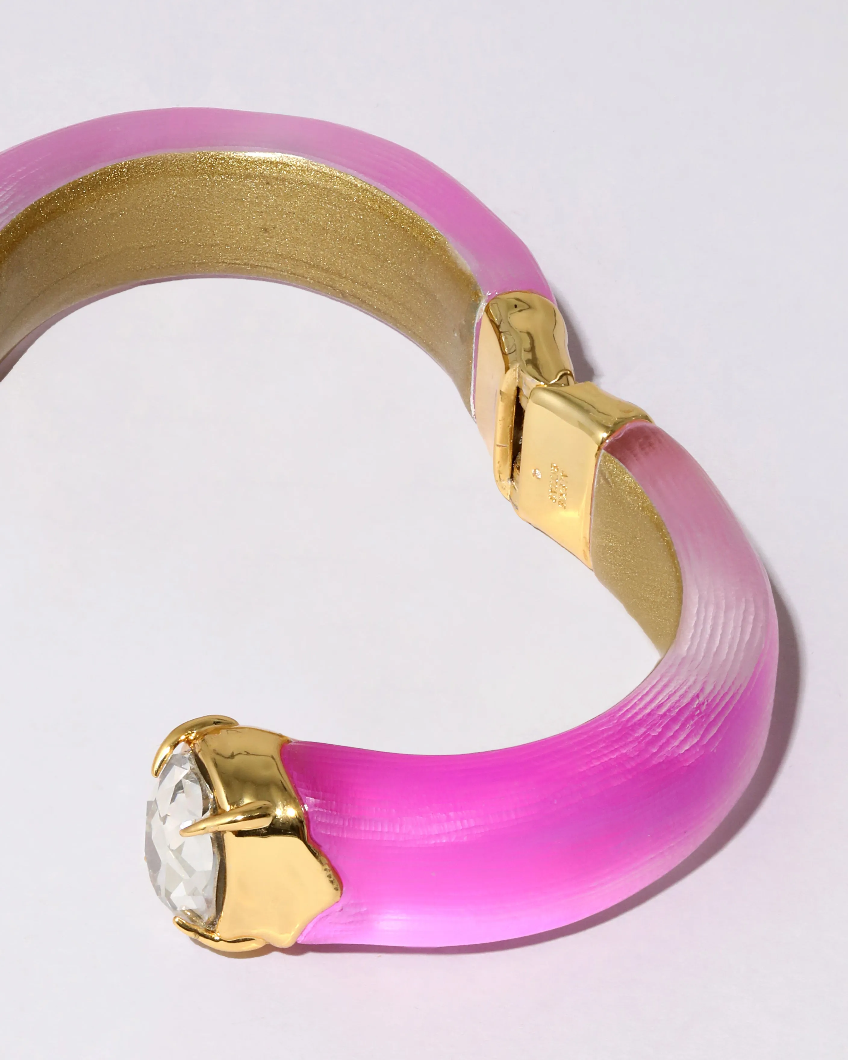 Bonbon Crystal Lucite Hinge Bracelet- Azalea sold by Alexis Bittar product image thumbnail 4