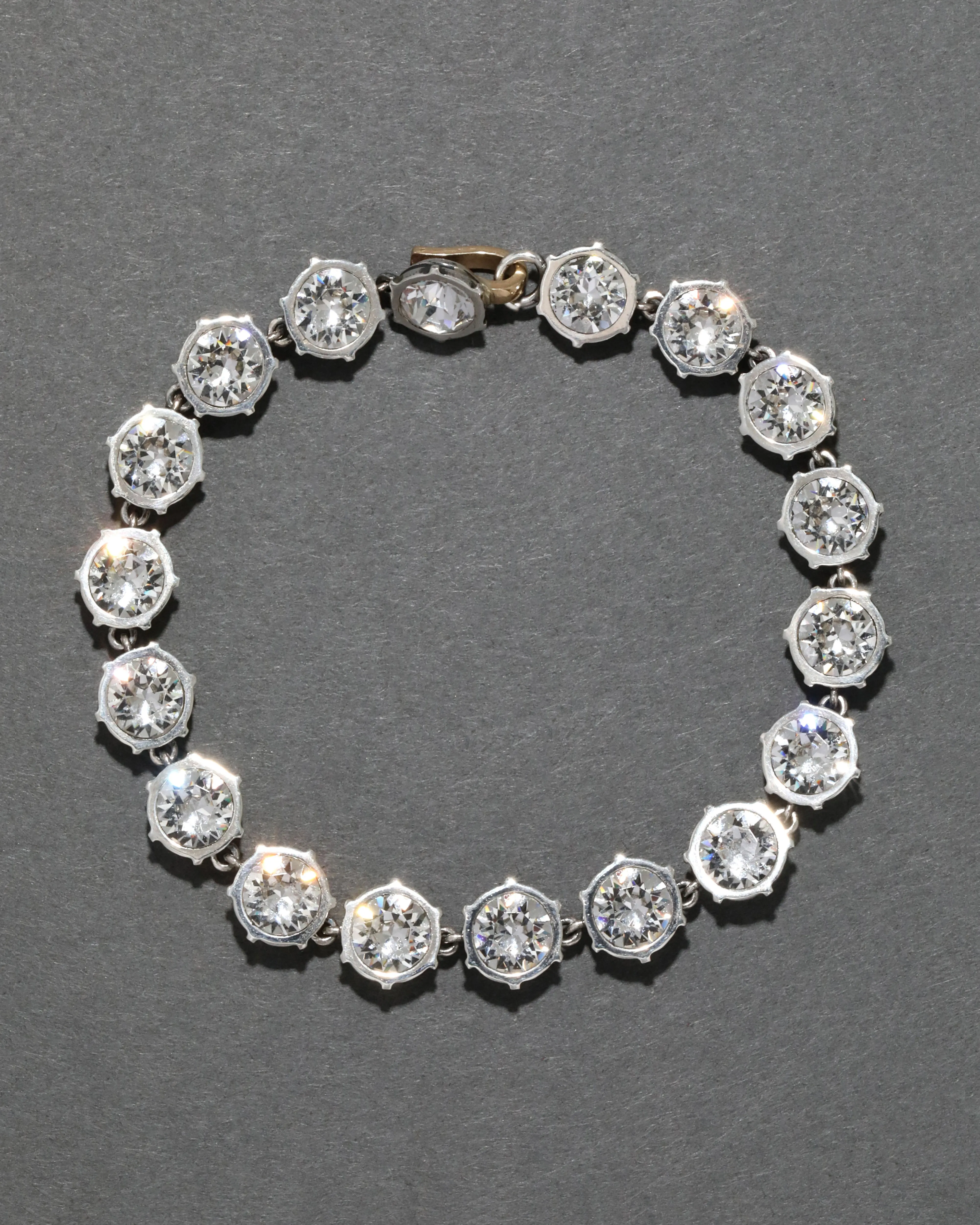 Sterling Silver & 14k Gold Cut Luminous Crystal Tennis Bracelet sold by Alexis Bittar