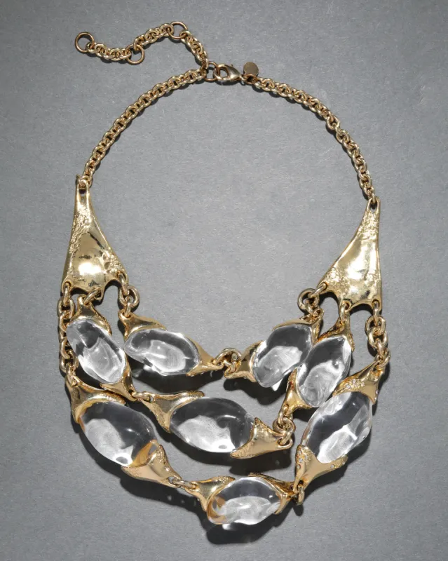 Archive Liquid Clear Lucite Bib Necklace sold by Alexis Bittar