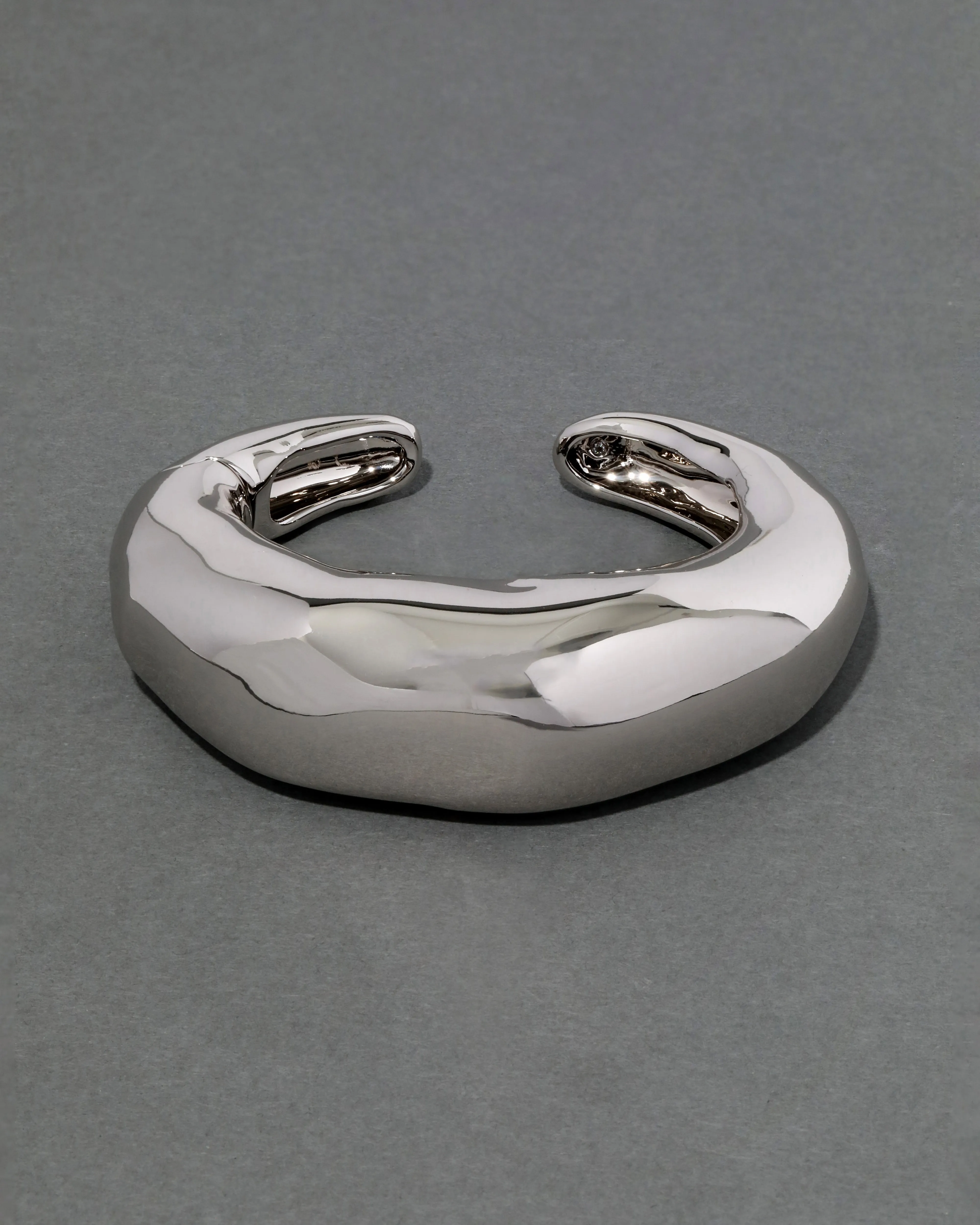 Large Molten Hinged Cuff - Silver sold by Alexis Bittar product image thumbnail 4