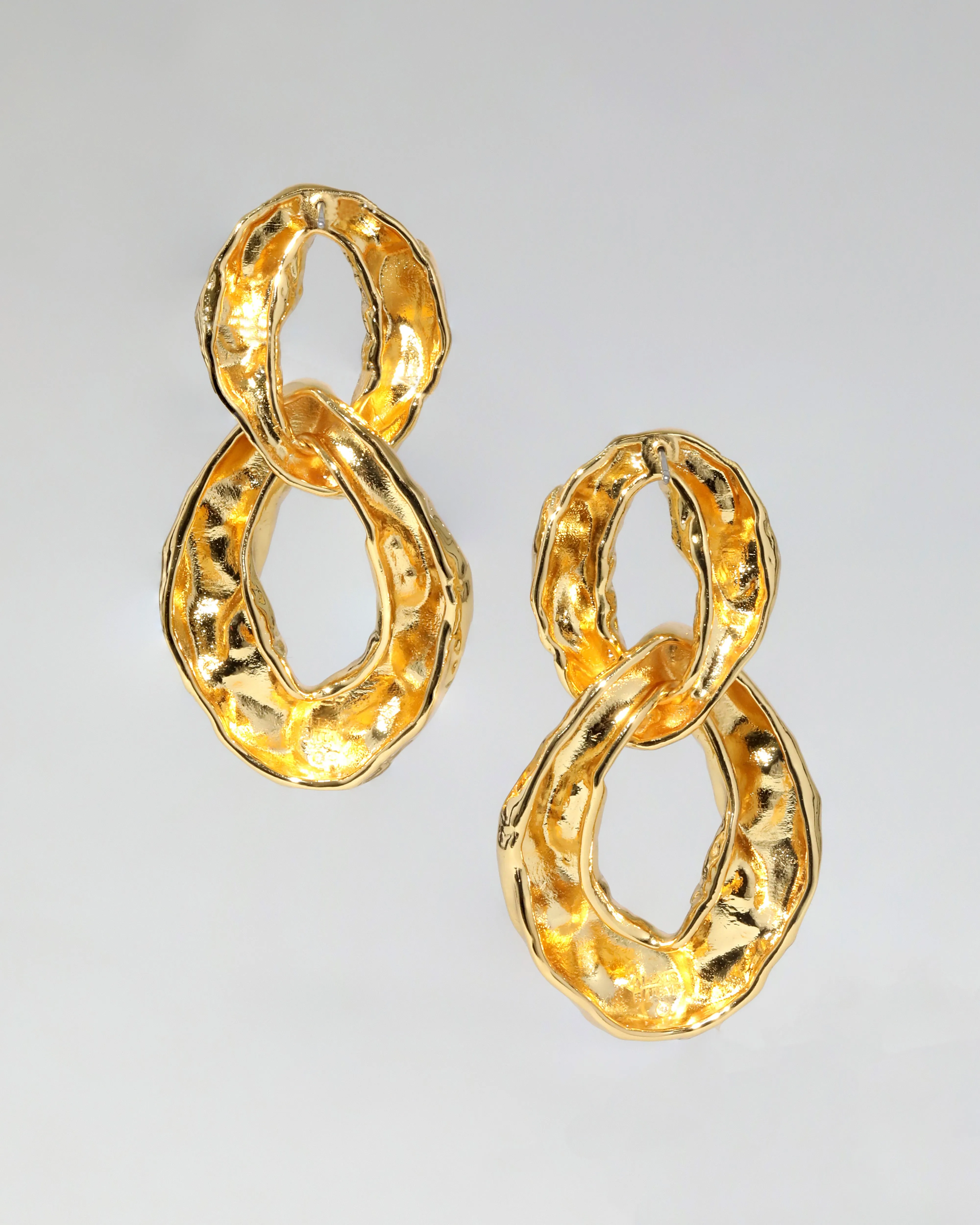 Brut Gold Double Link Post Earring sold by Alexis Bittar product image thumbnail 4
