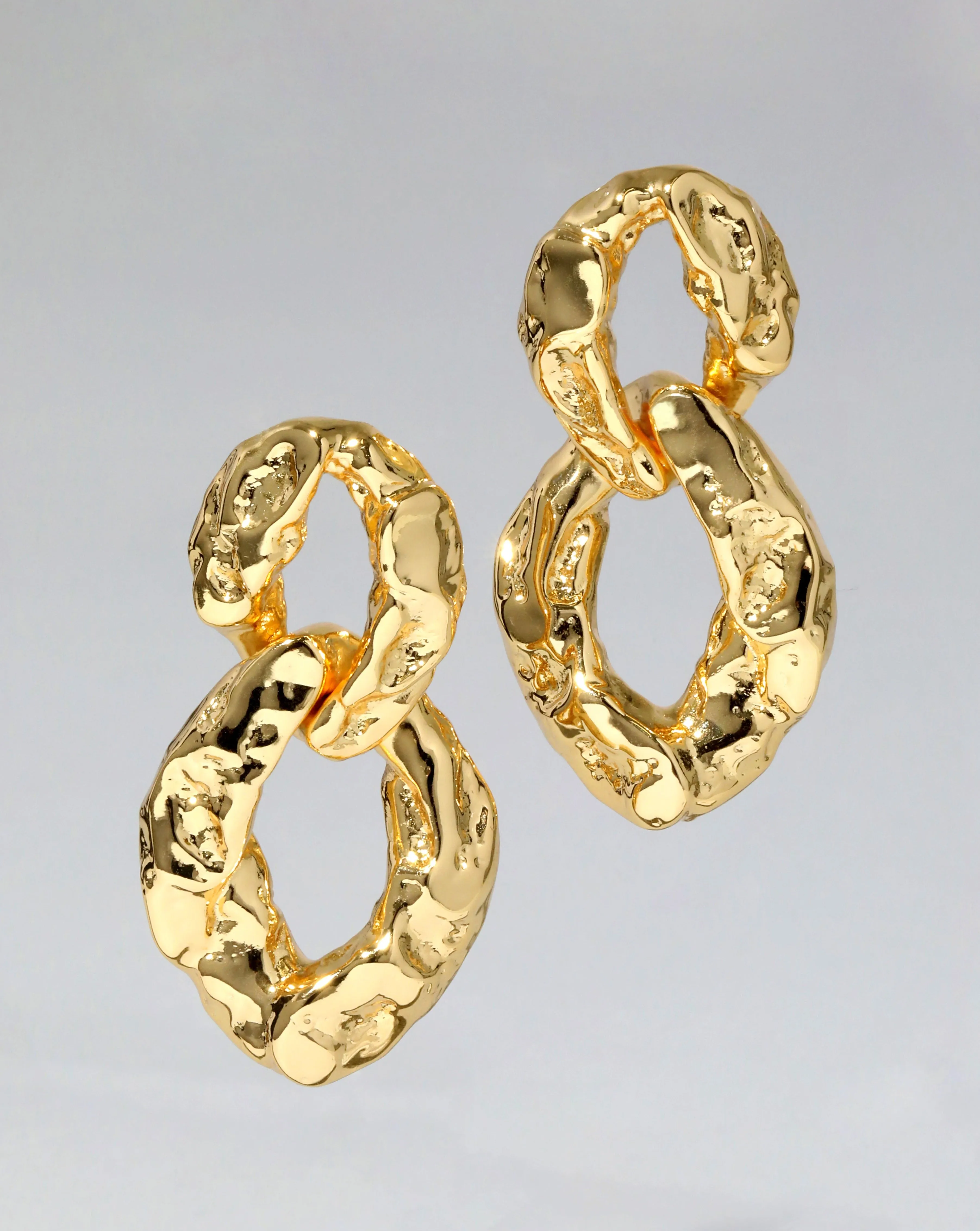 Brut Gold Double Link Post Earring sold by Alexis Bittar