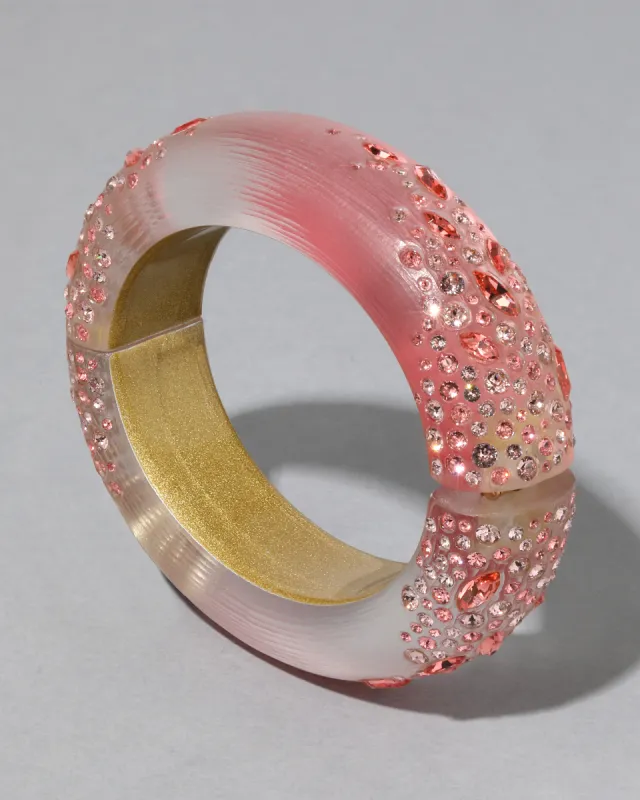 Confetti Crystal Lucite Hinge Bracelet- Muted Pink sold by Alexis Bittar