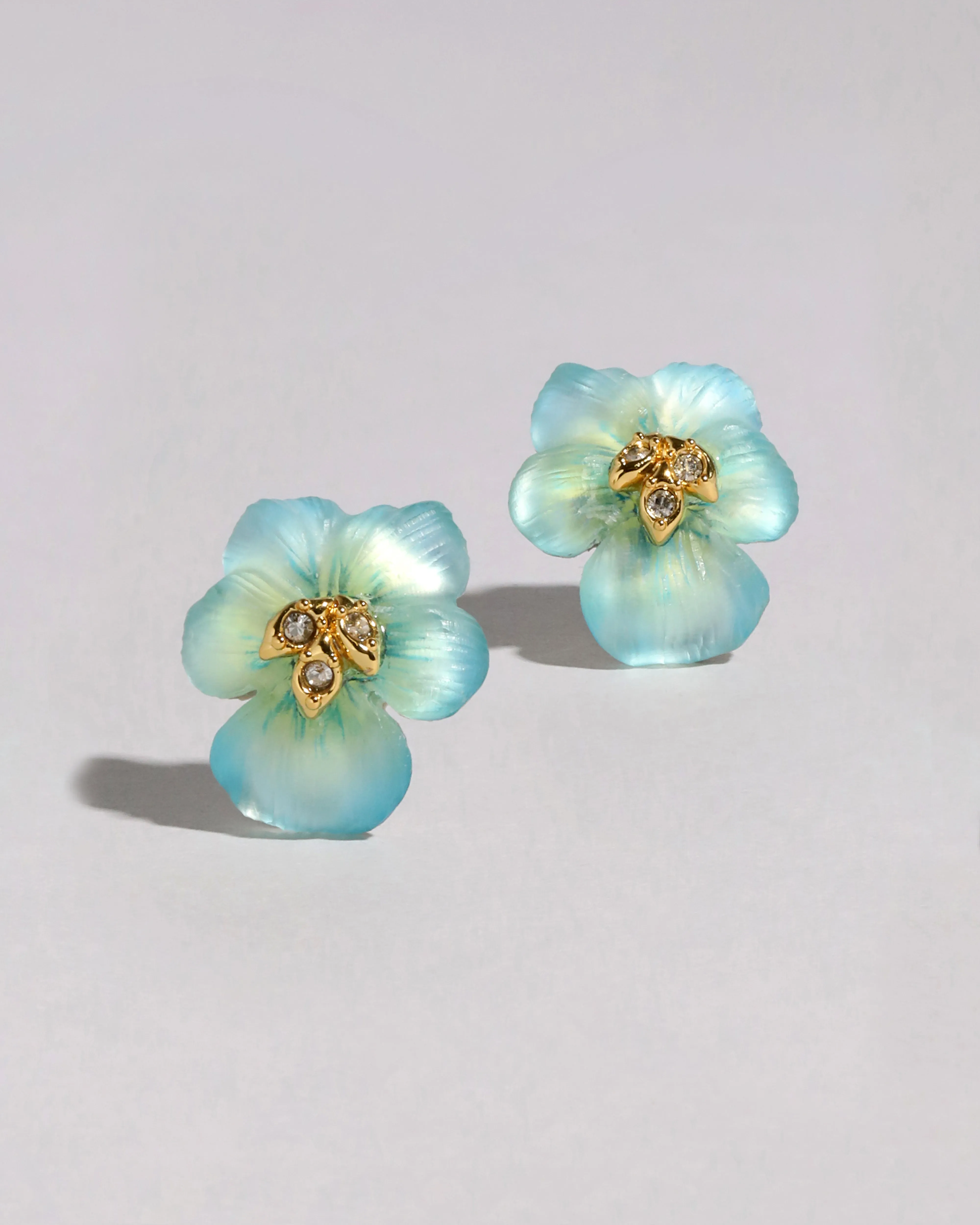 Pansy Lucite Petite Post Earring- Lake Pansy sold by Alexis Bittar