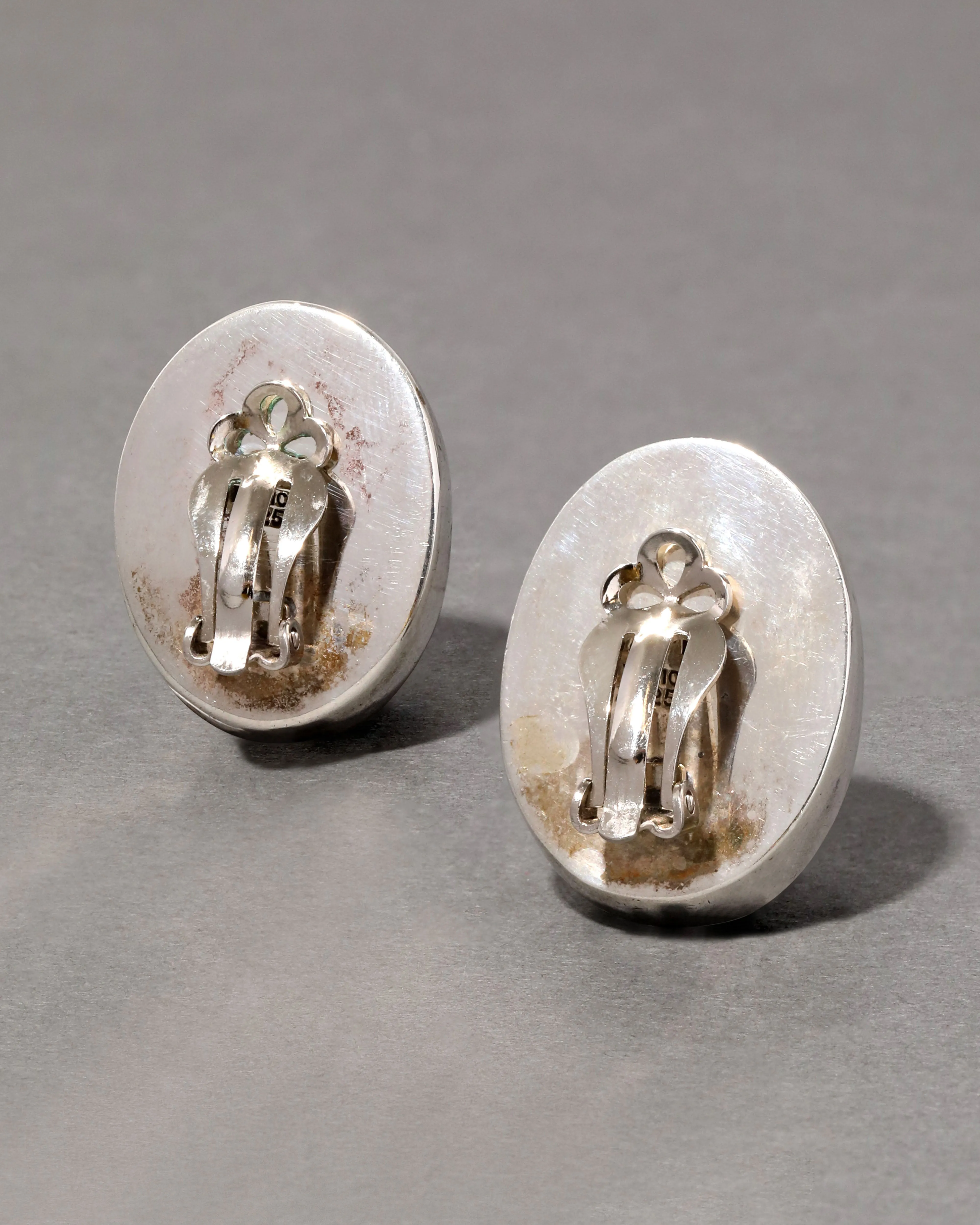 Vintage 1980s Sterling Silver Modernist Clip On Earring sold by Alexis Bittar product image thumbnail 2