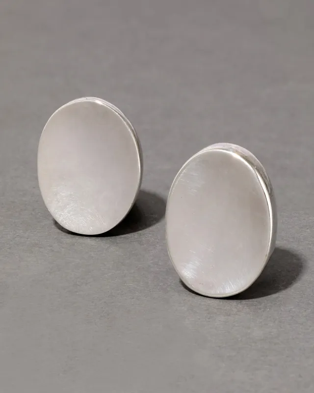 Vintage 1980s Sterling Silver Modernist Clip On Earring sold by Alexis Bittar