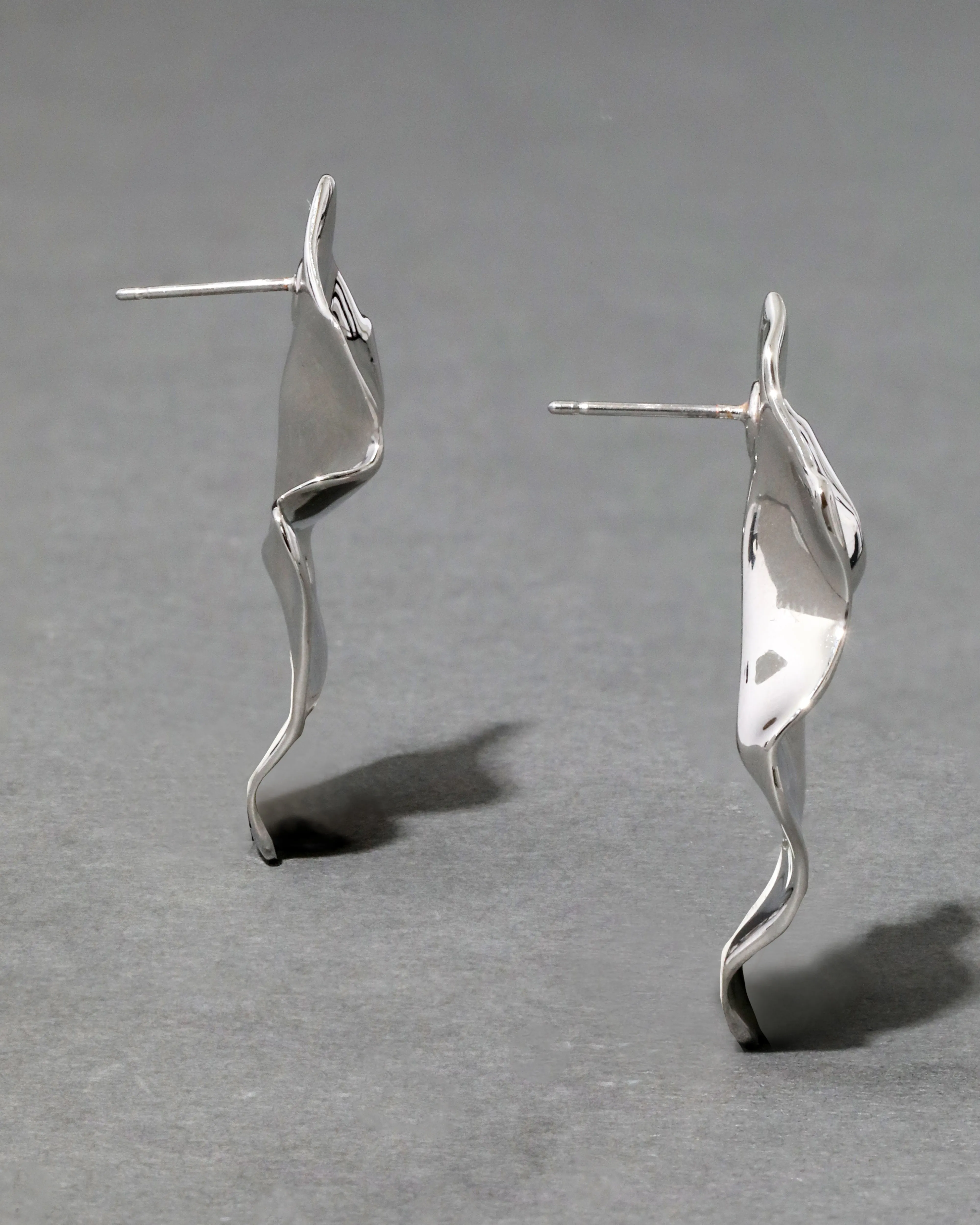 Crumpled Small Post Earring - Silver sold by Alexis Bittar product image thumbnail 5
