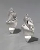 Crumpled Small Post Earring - Silver sold by Alexis Bittar