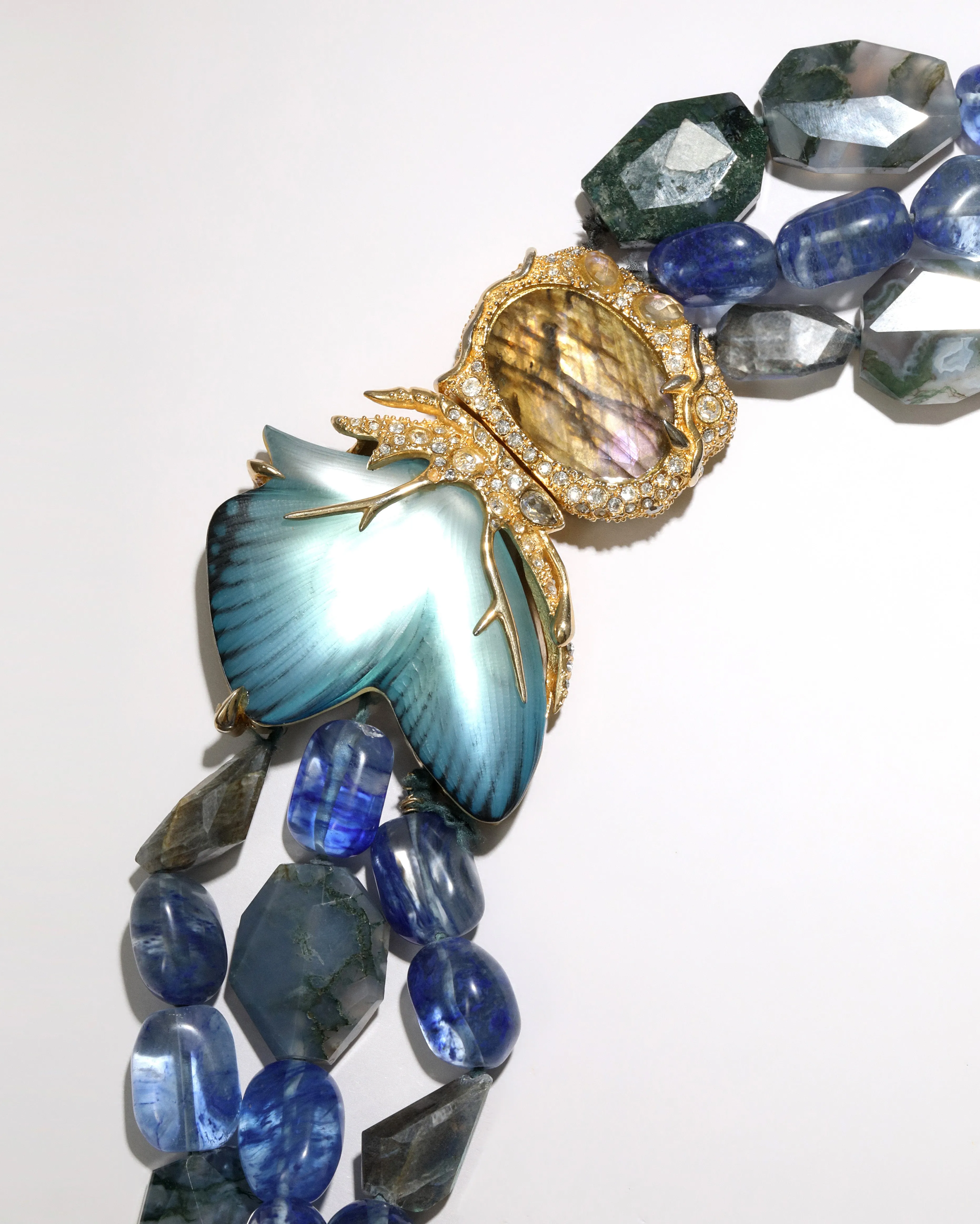 Archive Stone Lucite Butterfly Wing Clasp Necklace sold by Alexis Bittar product image thumbnail 2