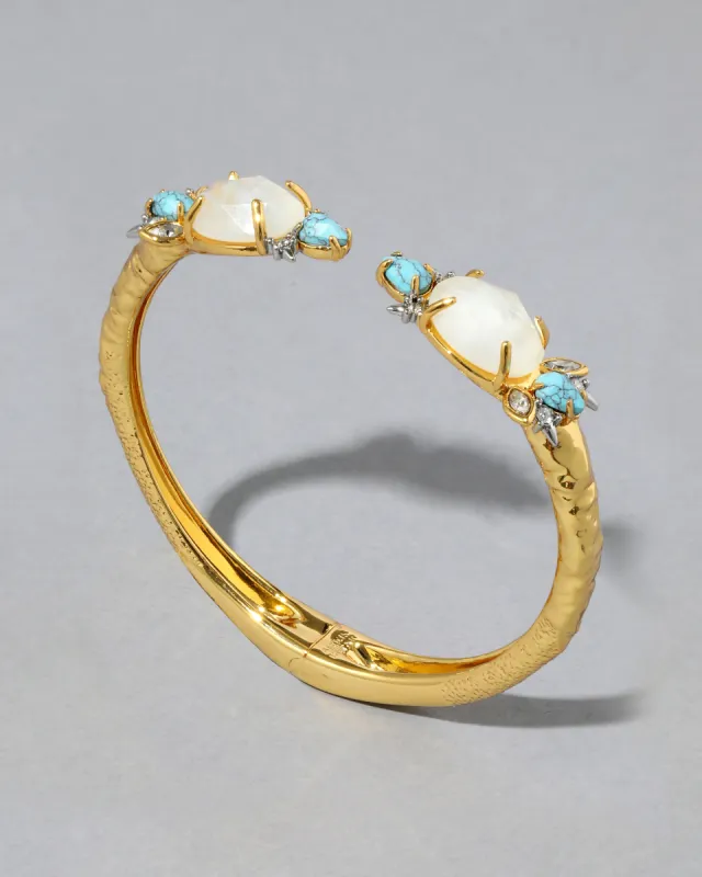 White Mother of Pearl Hinge Bracelet sold by Alexis Bittar