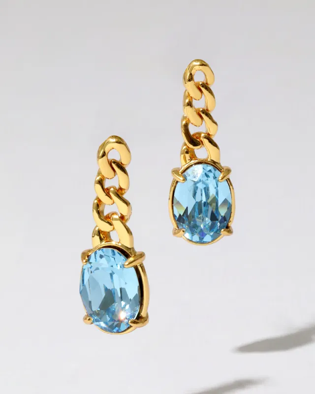 Bonbon Aqua Crystal Small Drop Post Earring sold by Alexis Bittar