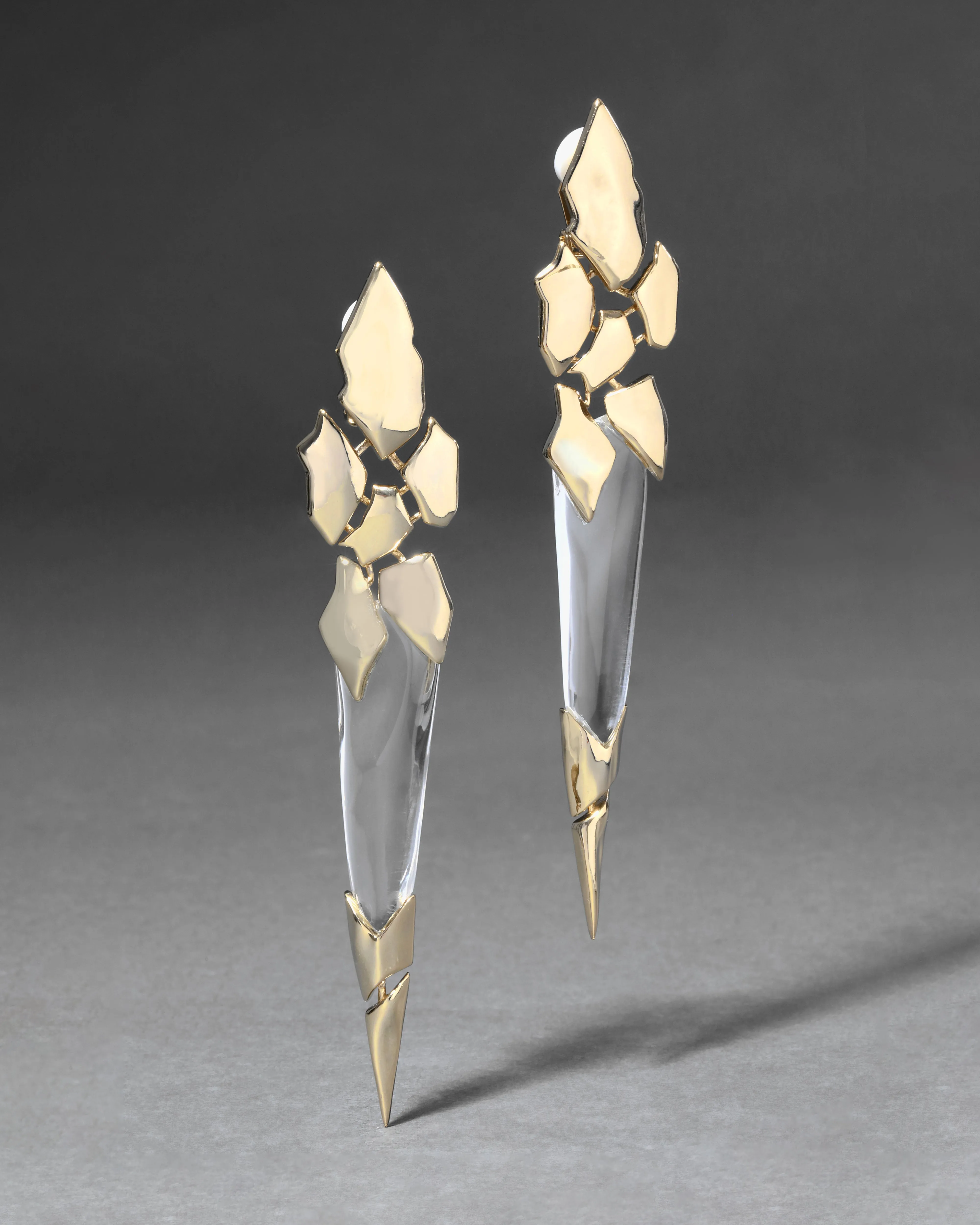 Archive Fractured Spear Lucite Clip Earring sold by Alexis Bittar