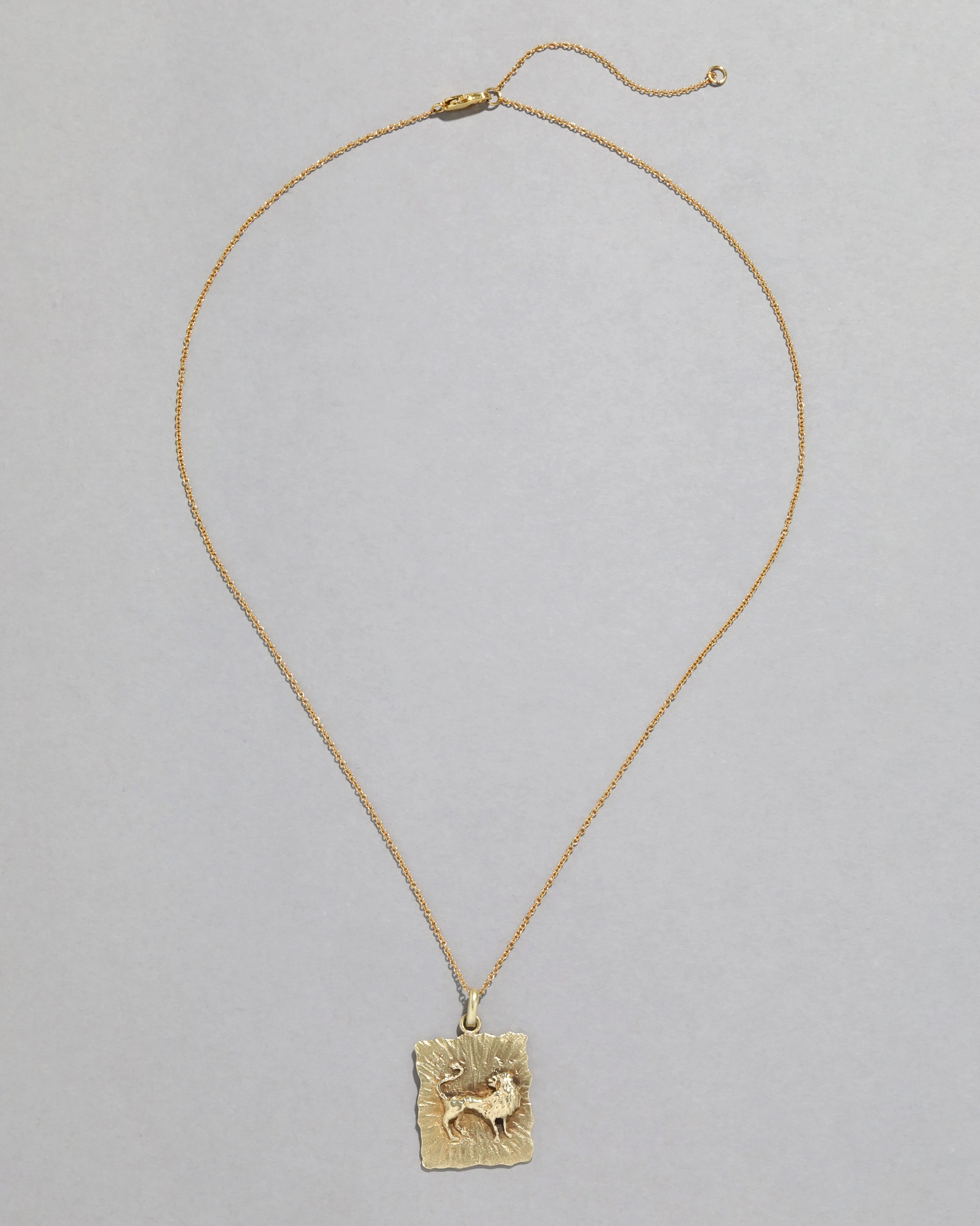 Vintage 1970s 14k Gold Lion Pendant Necklace sold by Alexis Bittar product image thumbnail 2