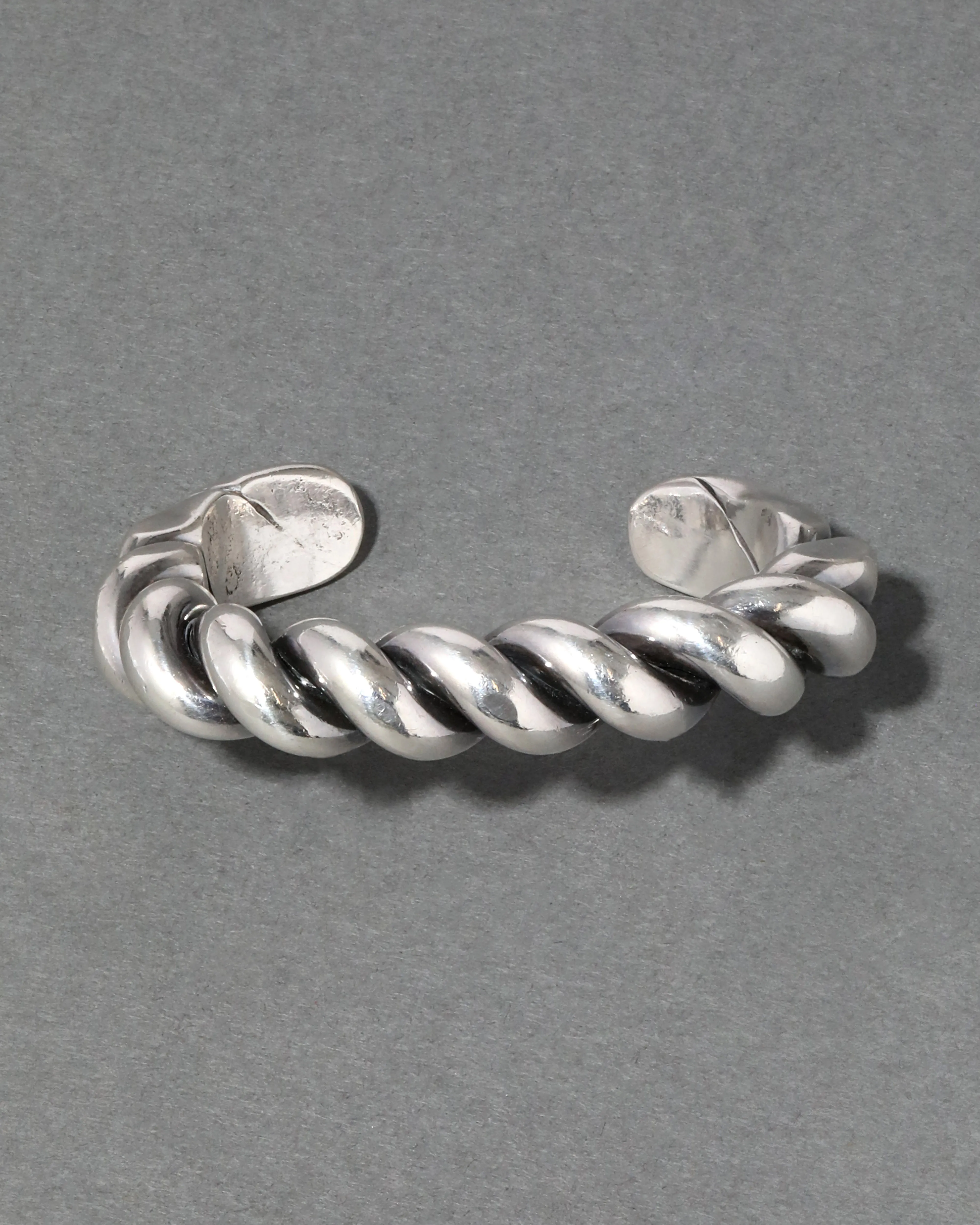Vintage 1970s Sterling Silver Handmade Spiraled Cuff Bracelet sold by Alexis Bittar product image thumbnail 3