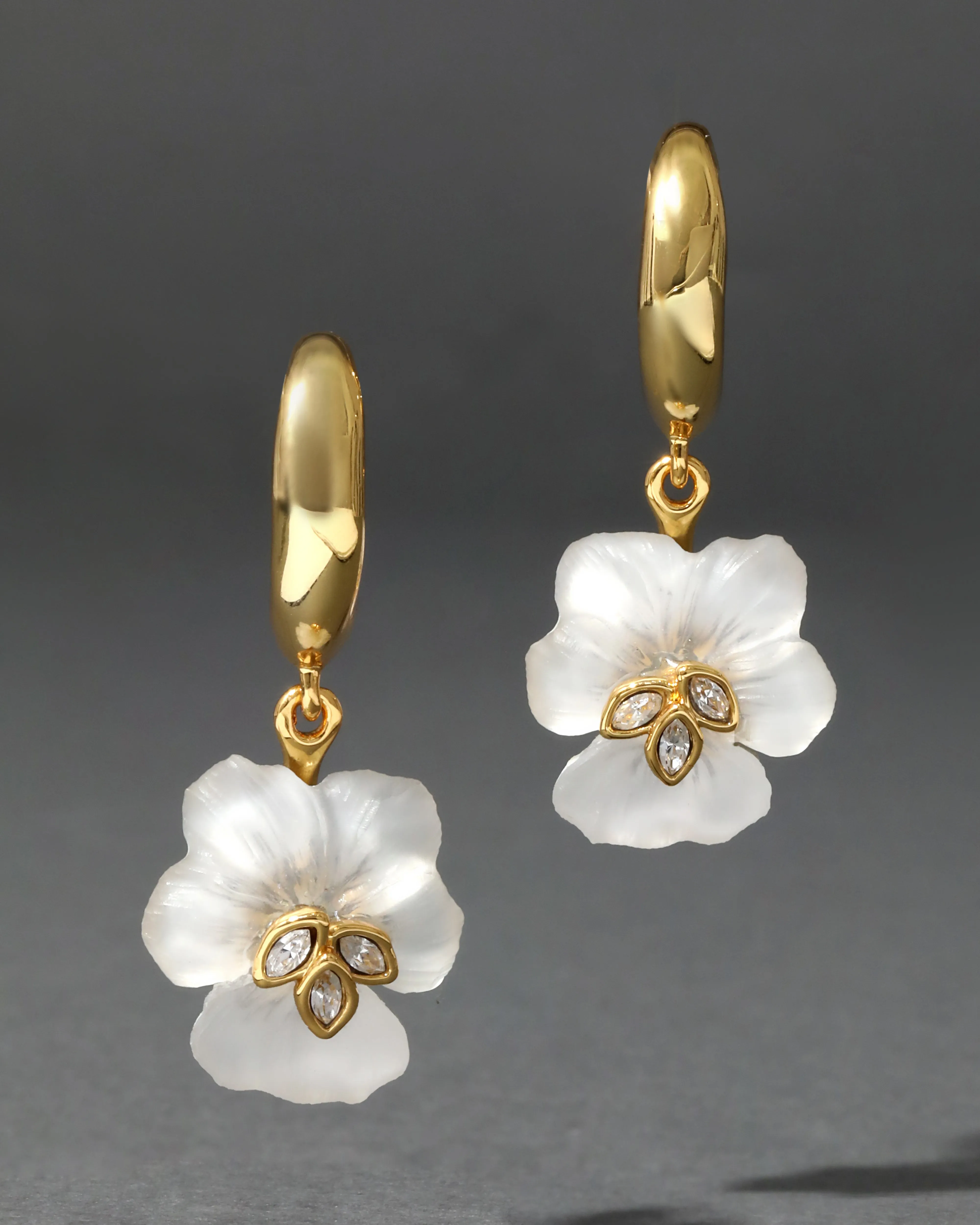 Pansy Petite Lucite Hoop Earring- Night Pansy sold by Alexis Bittar product image thumbnail 3