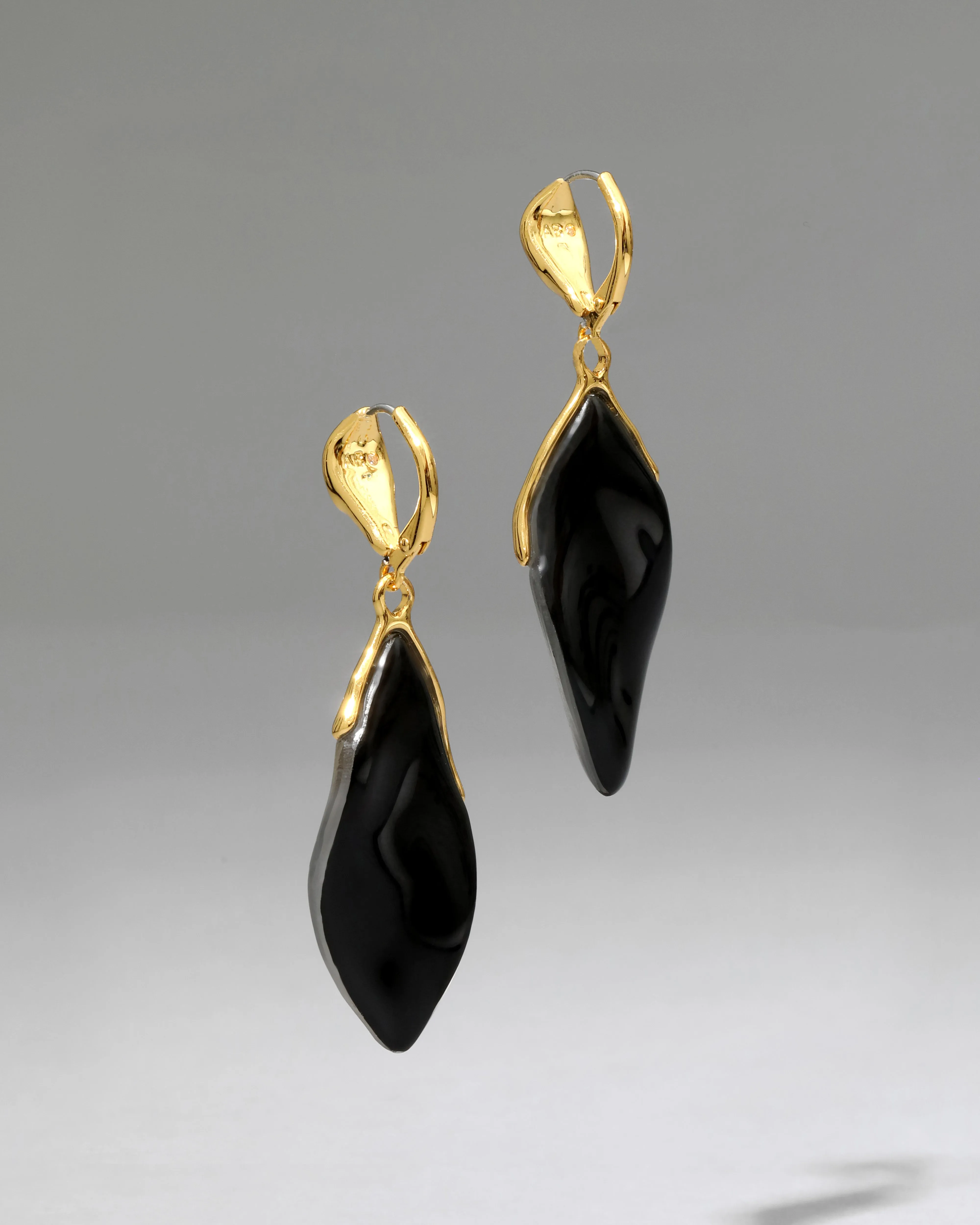 Luminous Lucite Petal Leverback Earring- Black sold by Alexis Bittar product image thumbnail 3