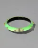 Crystal Studded Lucite Hinge Bracelet- Neon Green sold by Alexis Bittar