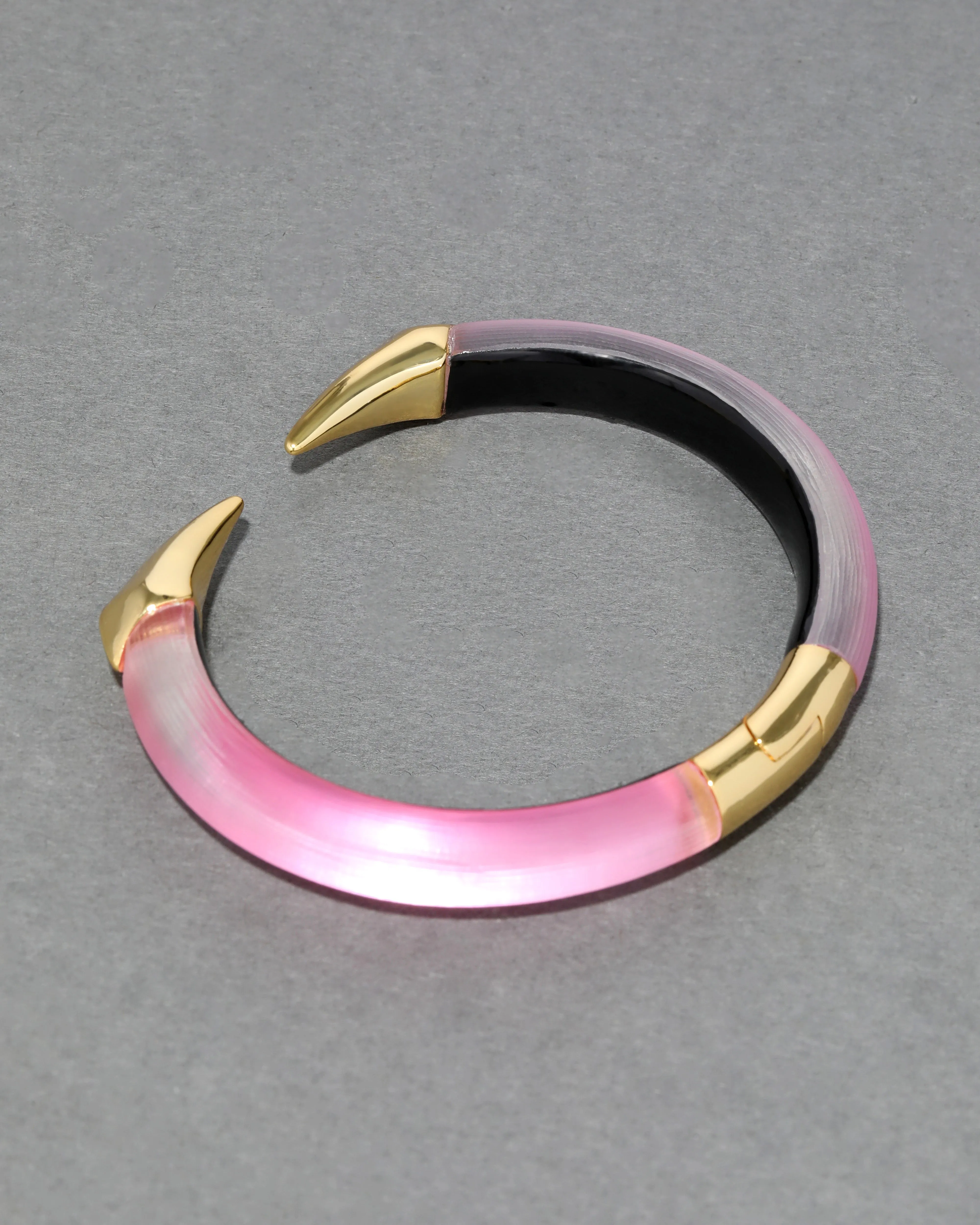 Mirrored Pyramid Lucite Brake Hinge Bracelet- Candy Pink sold by Alexis Bittar product image thumbnail 5