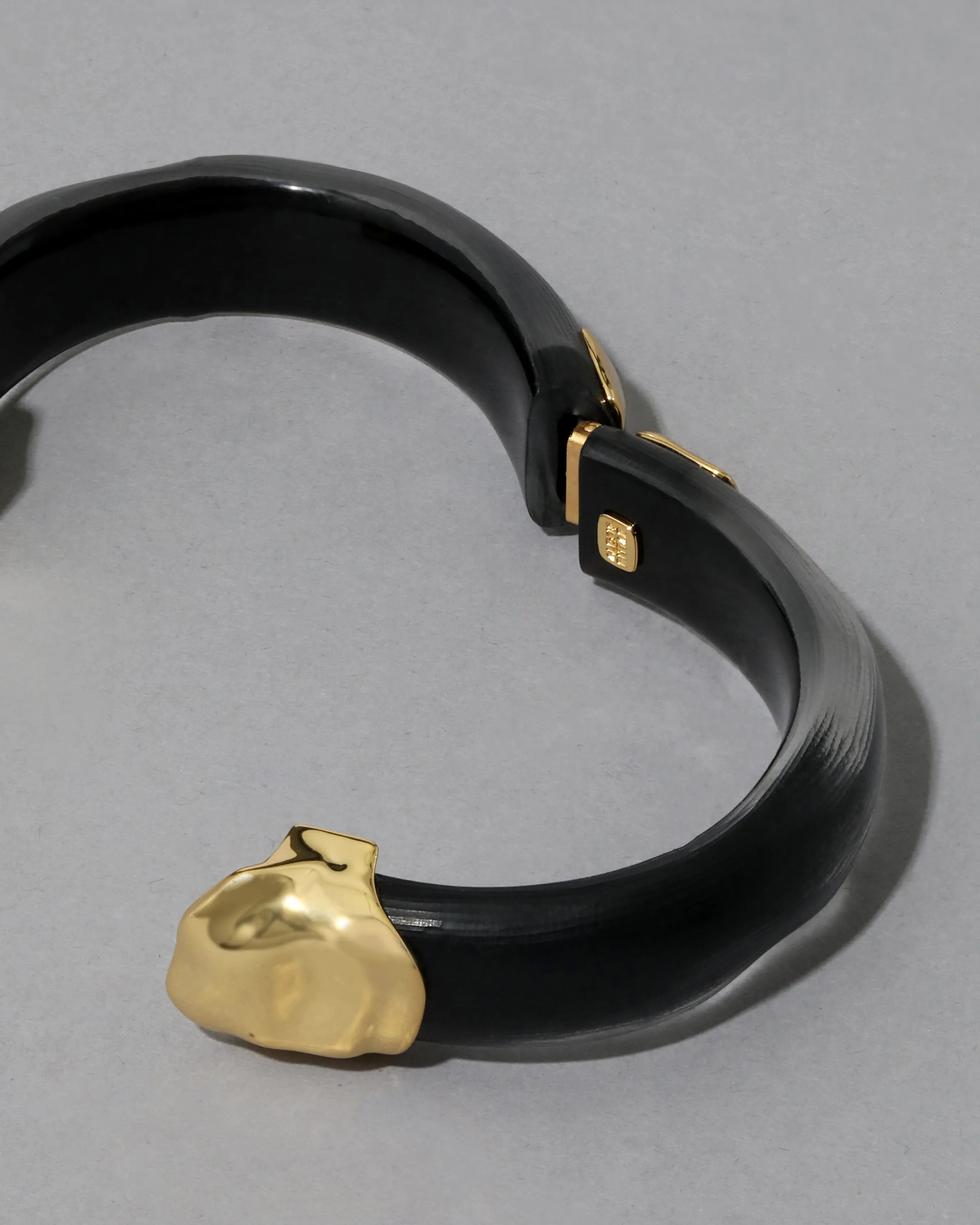 Molten Gold Lucite Hinge Bracelet- Black sold by Alexis Bittar product image thumbnail 5