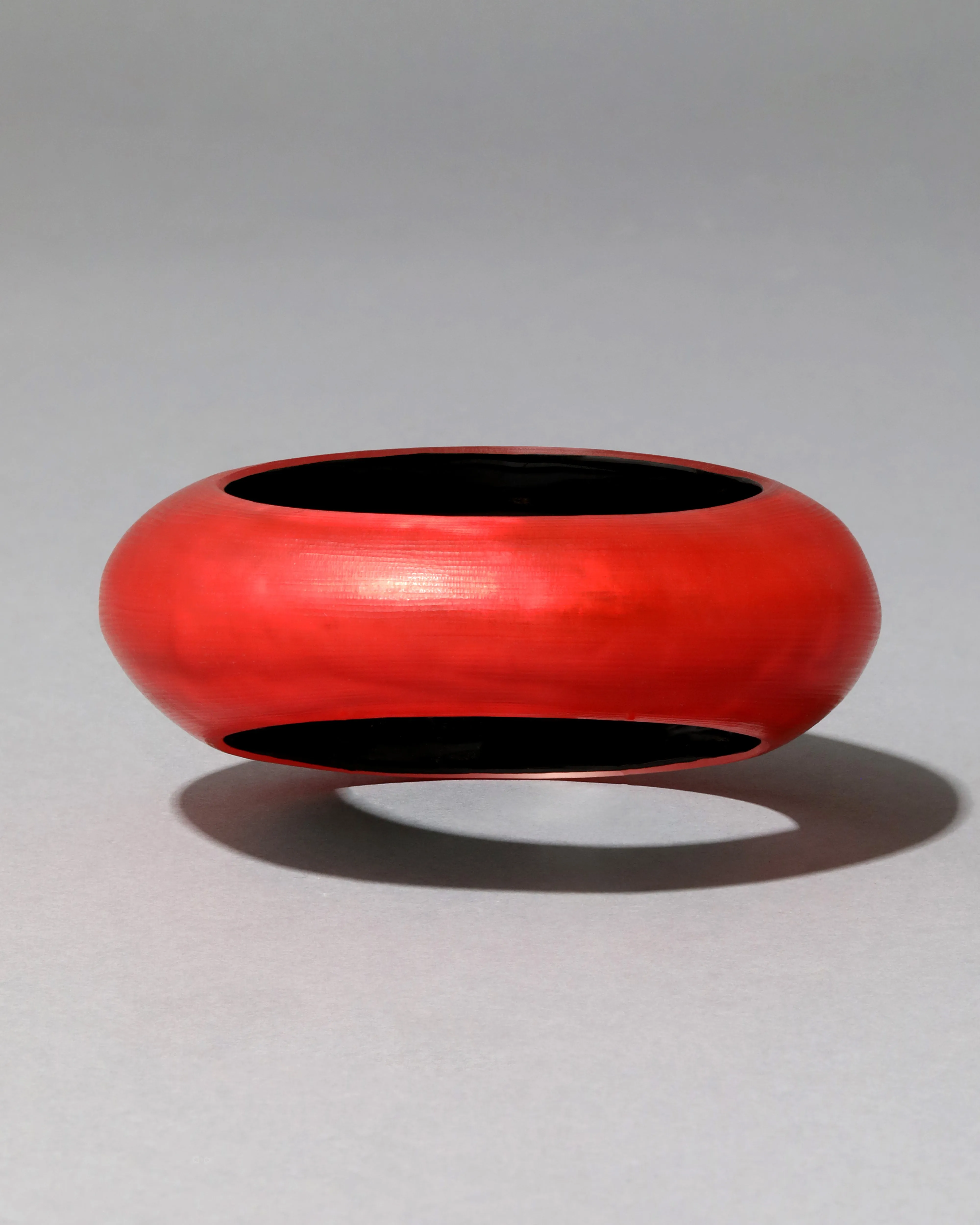 Puffy Lucite Tapered Bangle Bracelet- Lipstick Red sold by Alexis Bittar product image thumbnail 5