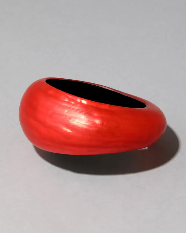 Puffy Lucite Tapered Bangle Bracelet- Lipstick Red sold by Alexis Bittar