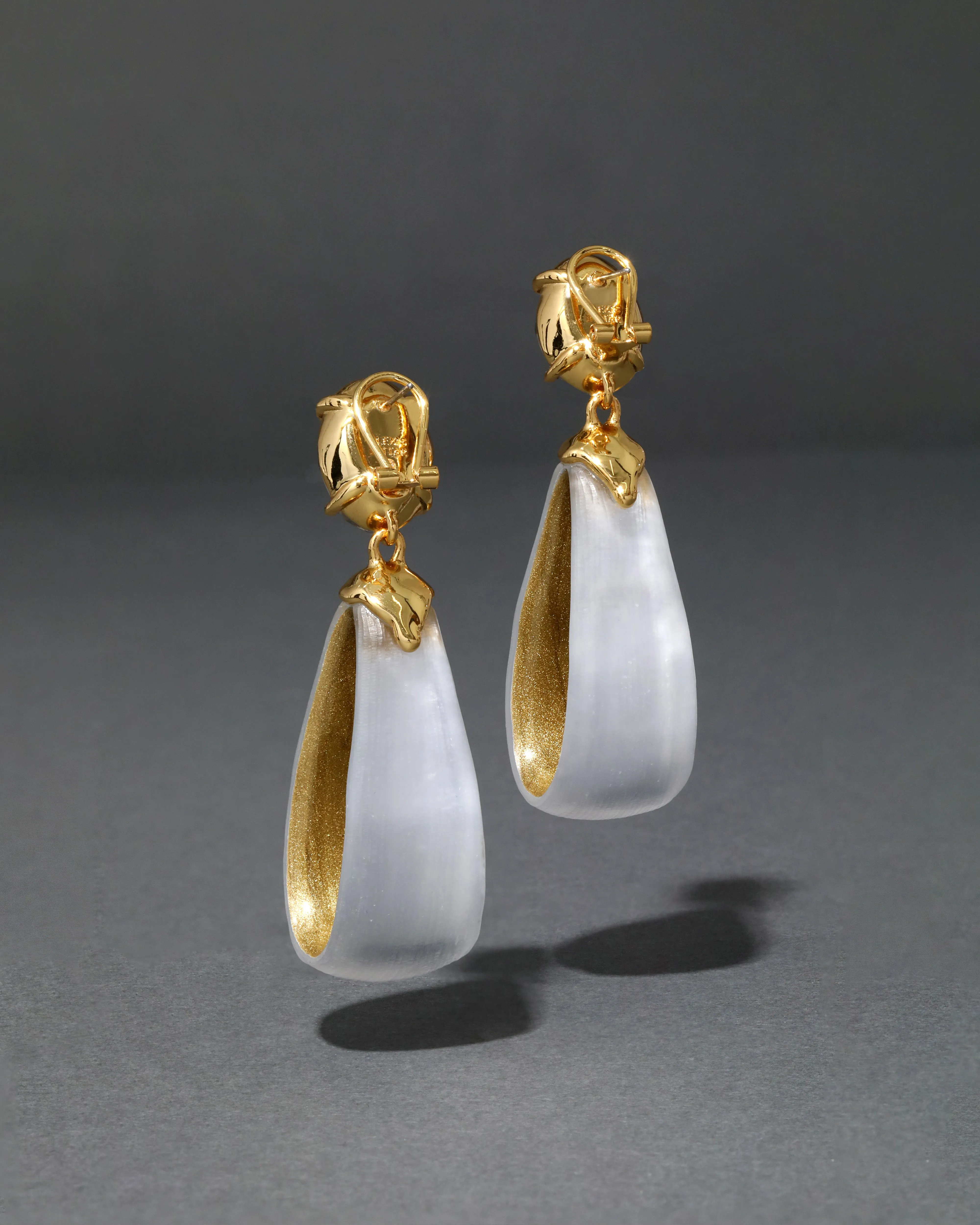 Bonbon Crystal Lucite Teardrop Hoop Earring- Silver sold by Alexis Bittar product image thumbnail 3