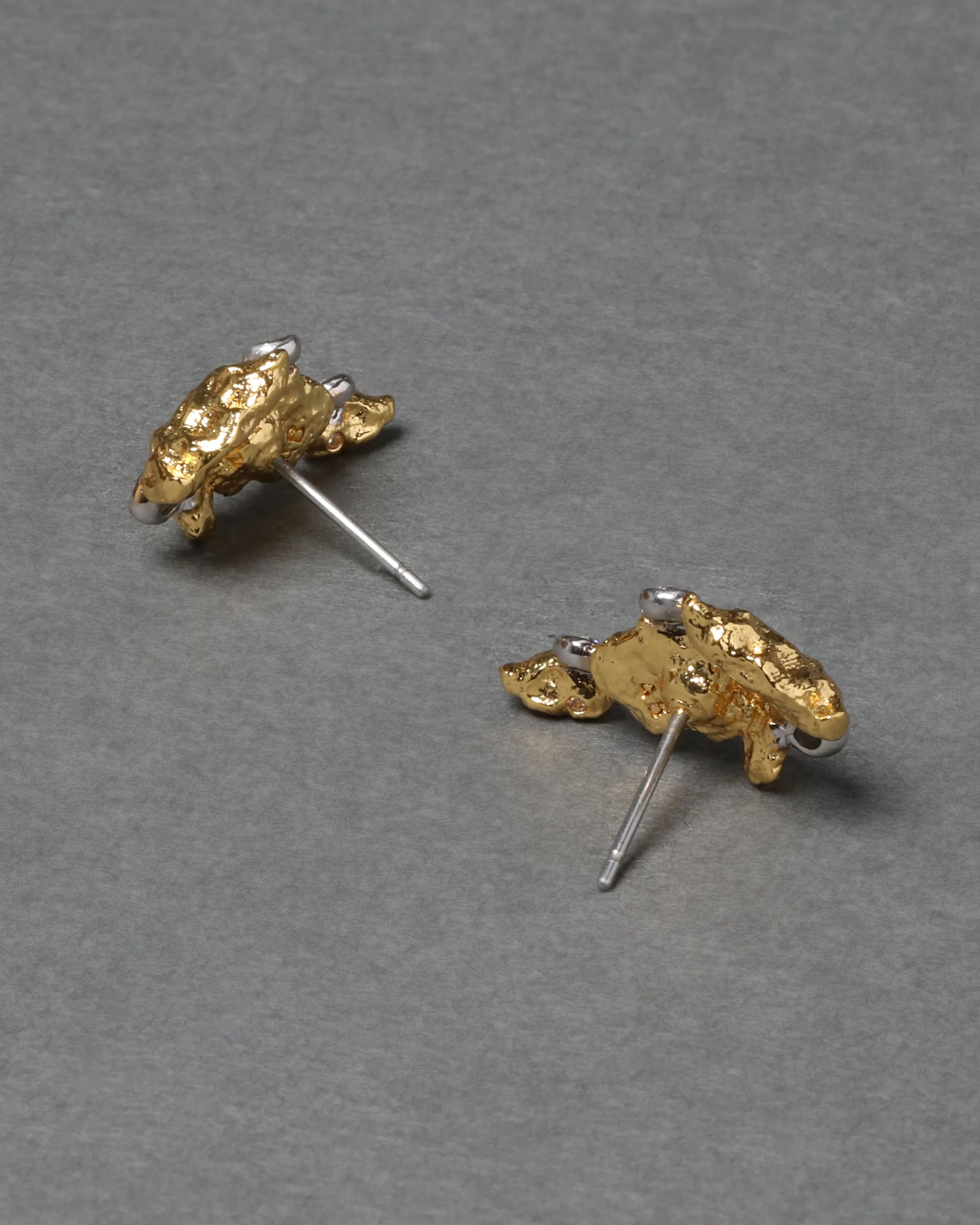 Golden Pebble Cake Nugget Stud Earring sold by Alexis Bittar product image thumbnail 3