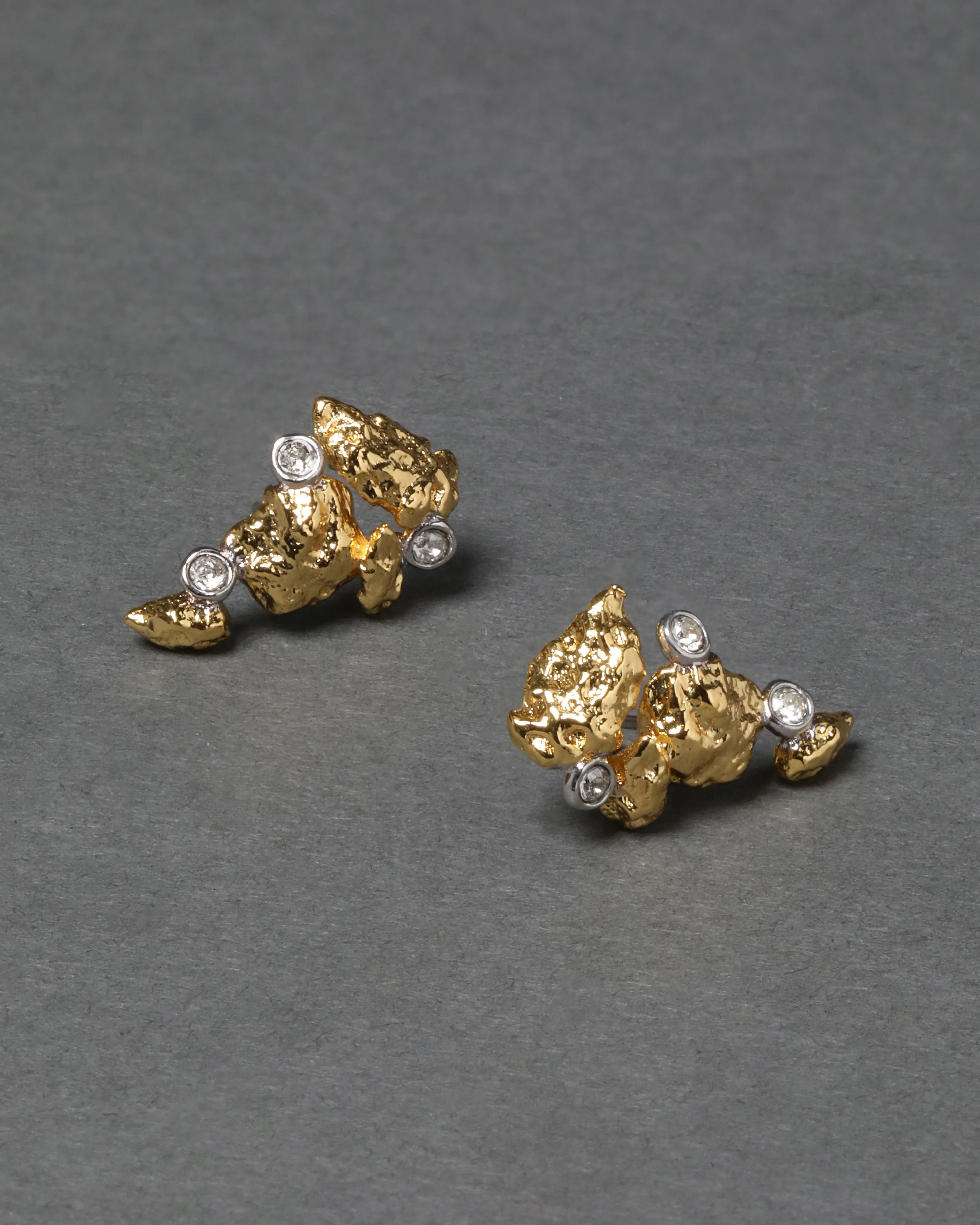 Golden Pebble Cake Nugget Stud Earring sold by Alexis Bittar product image thumbnail 5