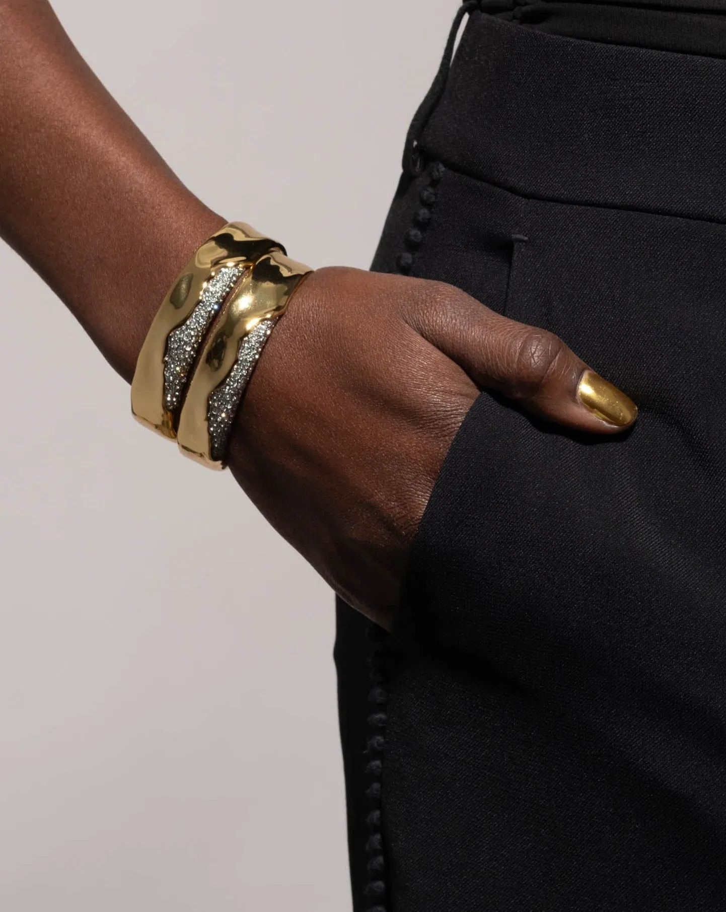 Solanales Gold Crystal Cuff Bracelet sold by Alexis Bittar product image thumbnail 2