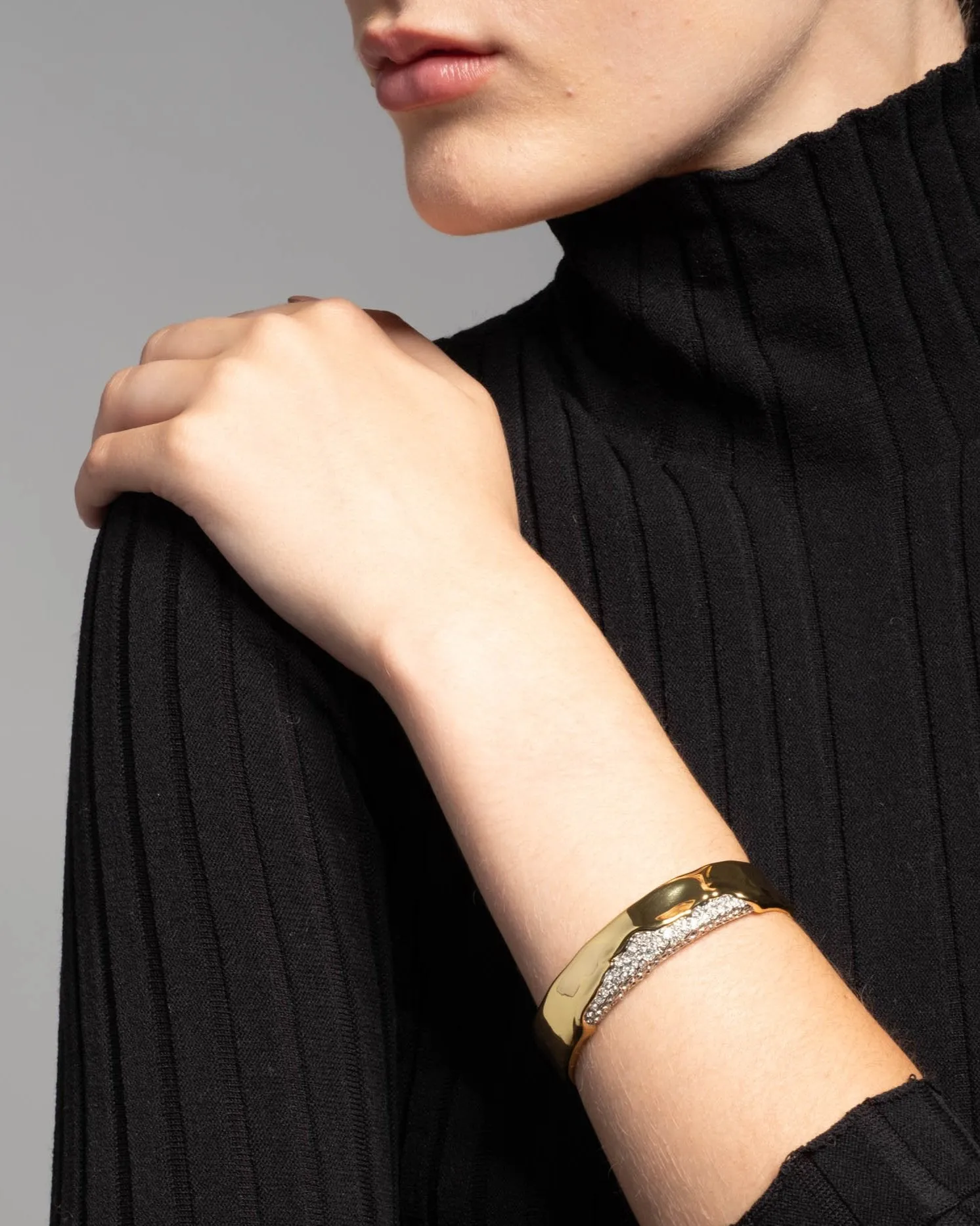 Solanales Gold Crystal Cuff Bracelet sold by Alexis Bittar product image thumbnail 3