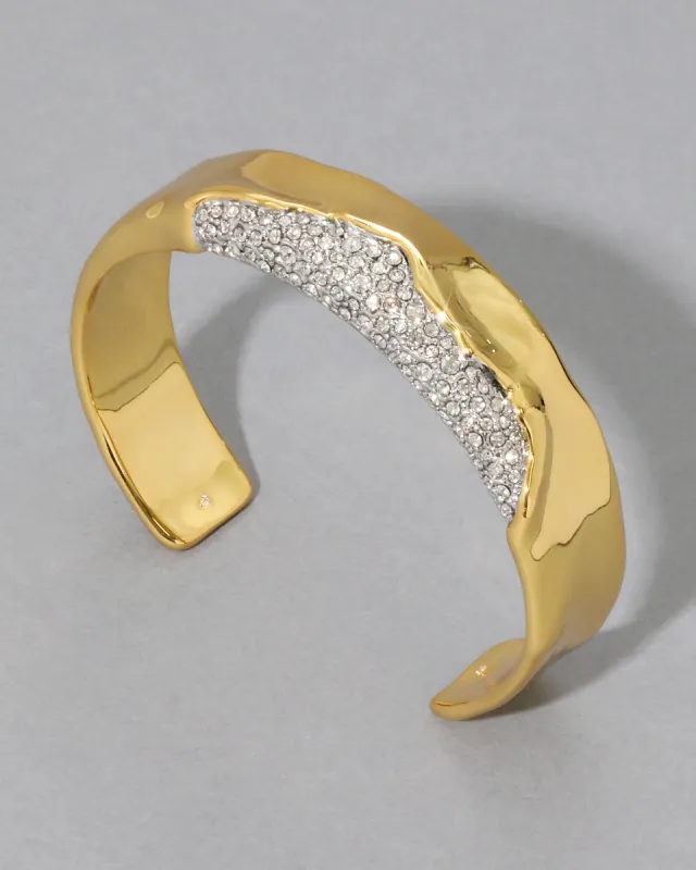 Solanales Gold Crystal Cuff Bracelet sold by Alexis Bittar