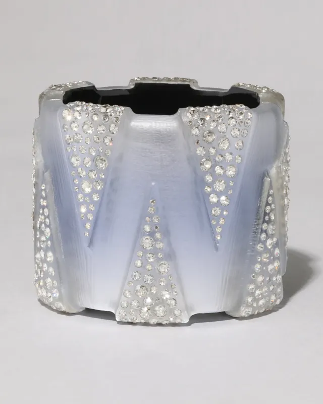Punk Deco Lucite Crystal Wide Hinge Bracelet- Periwinkle sold by Alexis Bittar