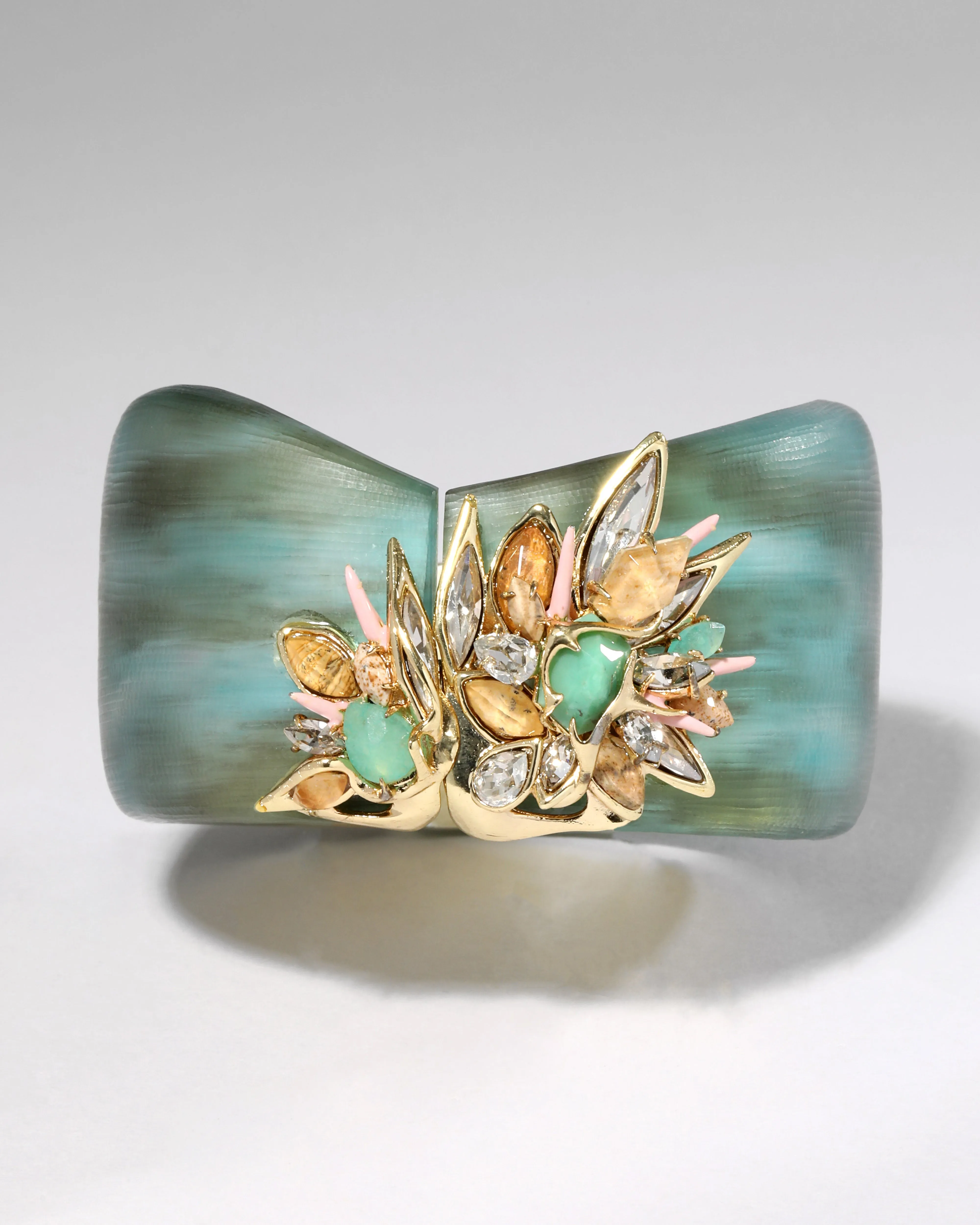 Archive Desert Jasmine Asymmetrical Lucite Hinged Bracelet sold by Alexis Bittar