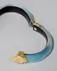 Molten Gold Lucite Hinge Bracelet- Bermuda Blue sold by Alexis Bittar