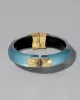 Molten Gold Lucite Hinge Bracelet- Bermuda Blue sold by Alexis Bittar