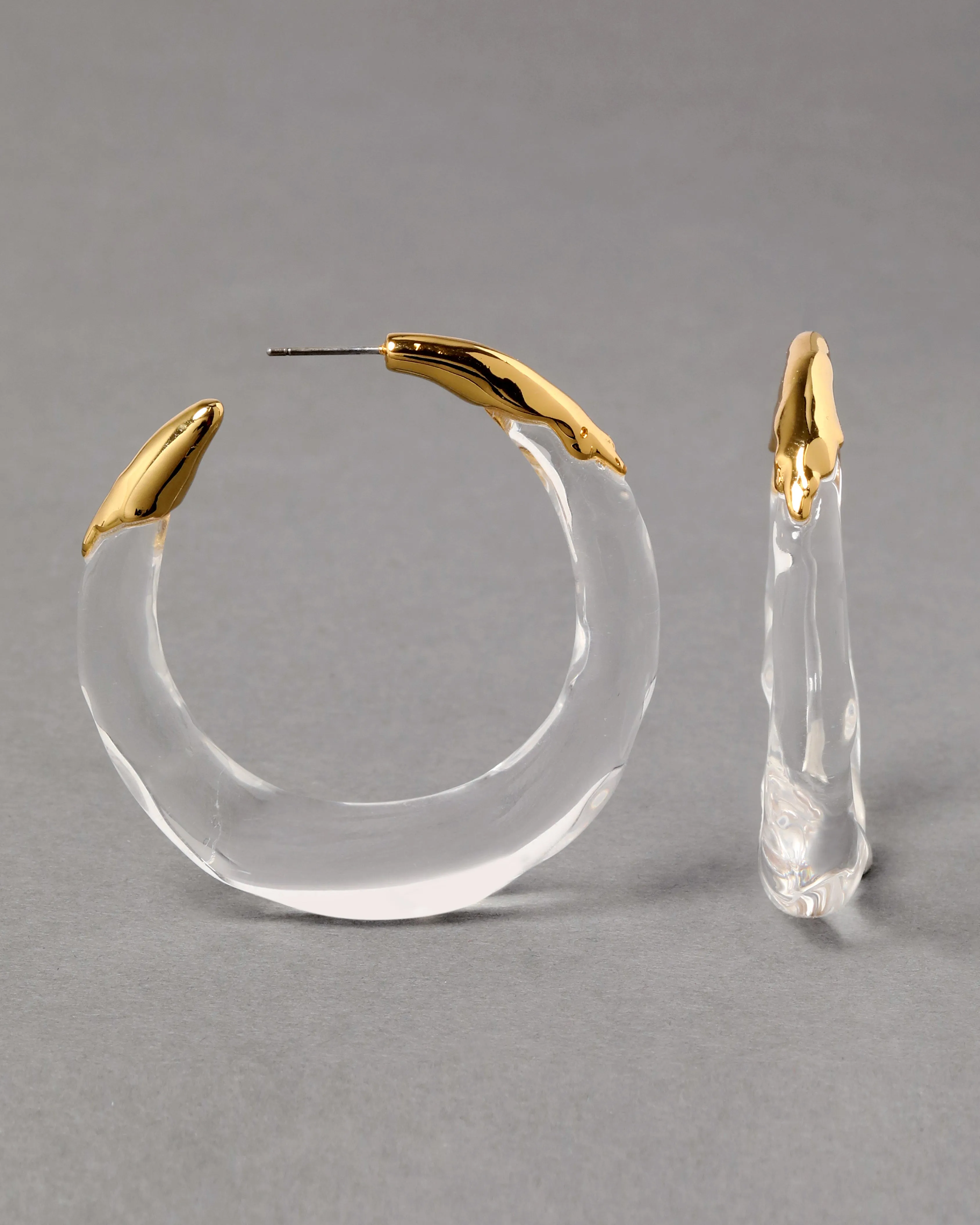Lucite Molten Hoop Earring - Clear sold by Alexis Bittar product image thumbnail 3