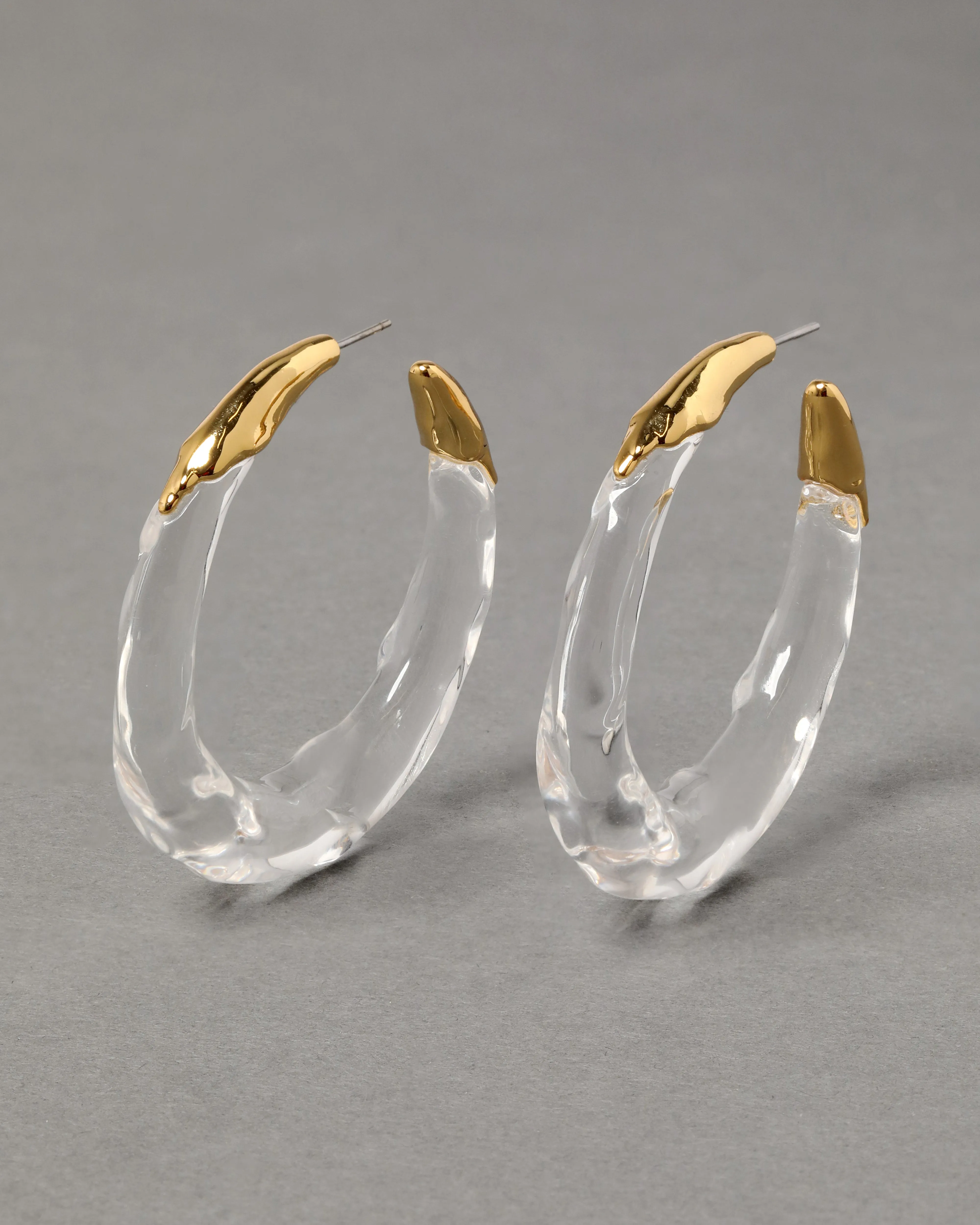 Lucite Molten Hoop Earring - Clear sold by Alexis Bittar
