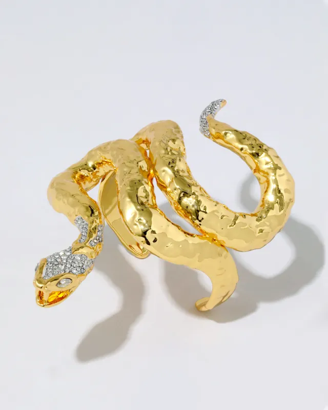 Serpent Crystal Cuff Bracelet sold by Alexis Bittar