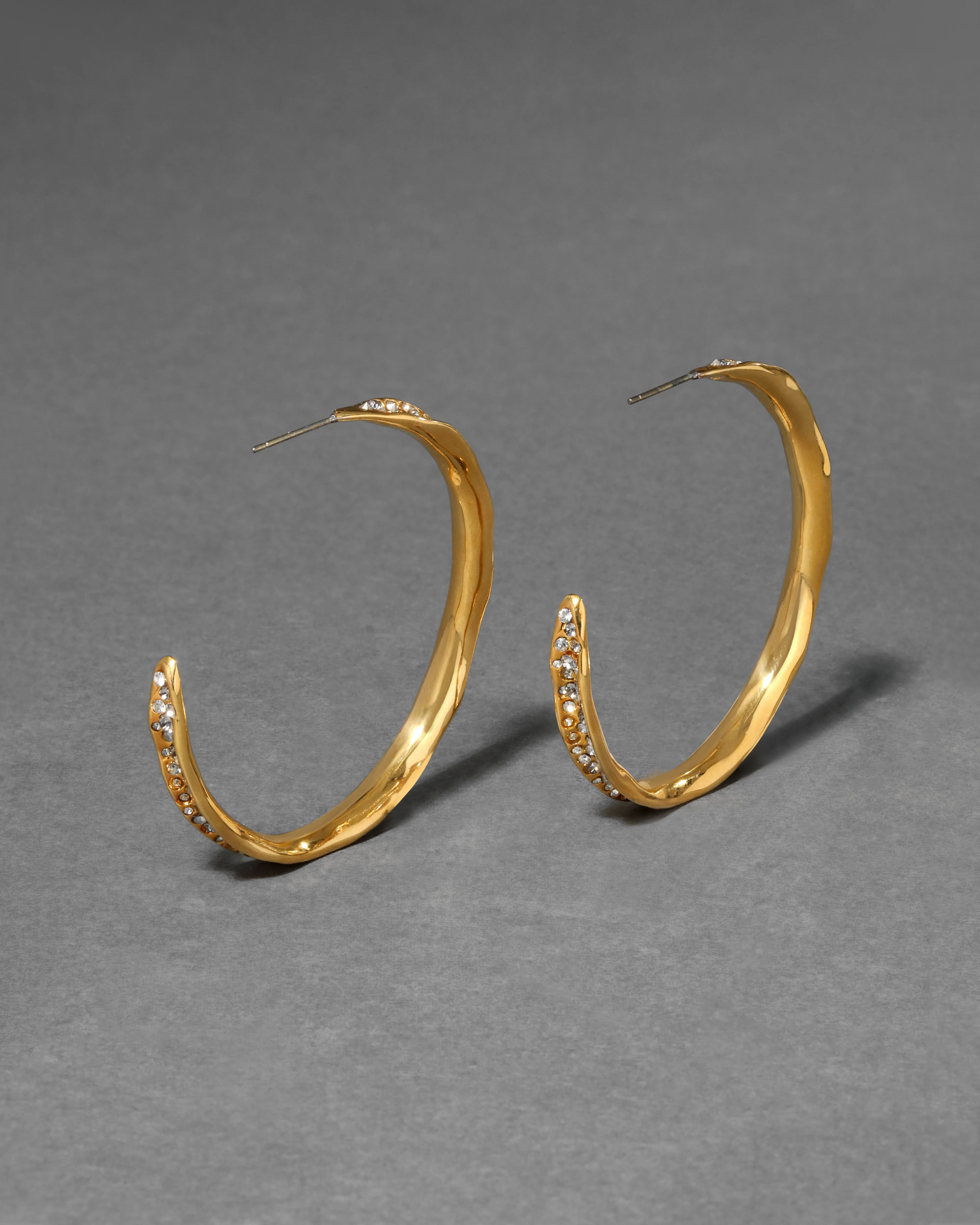 Archive Crystal Encrusted Hoop Post Earring sold by Alexis Bittar product image thumbnail 3
