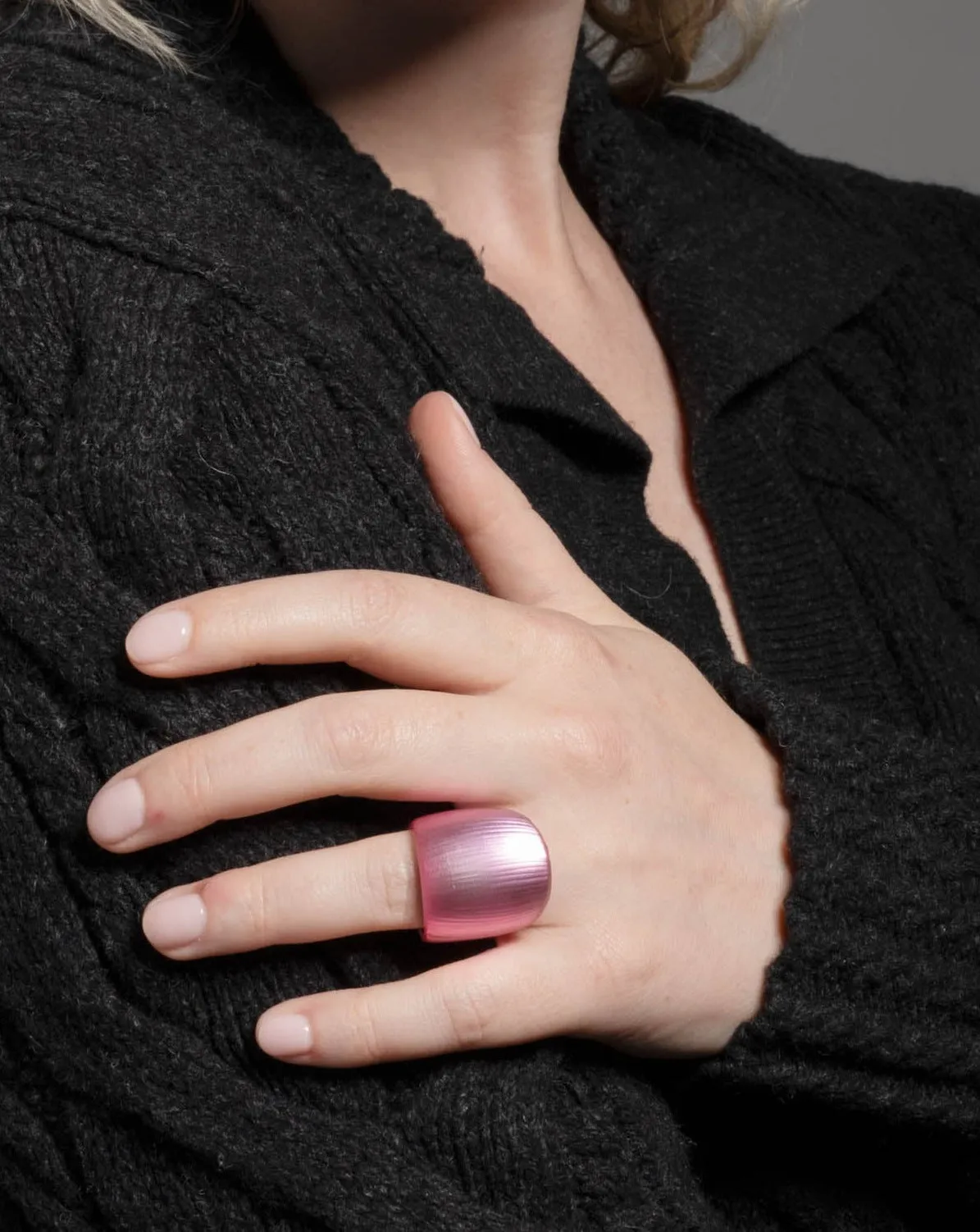 Lucite Block Ring- Candy Pink sold by Alexis Bittar product image thumbnail 2