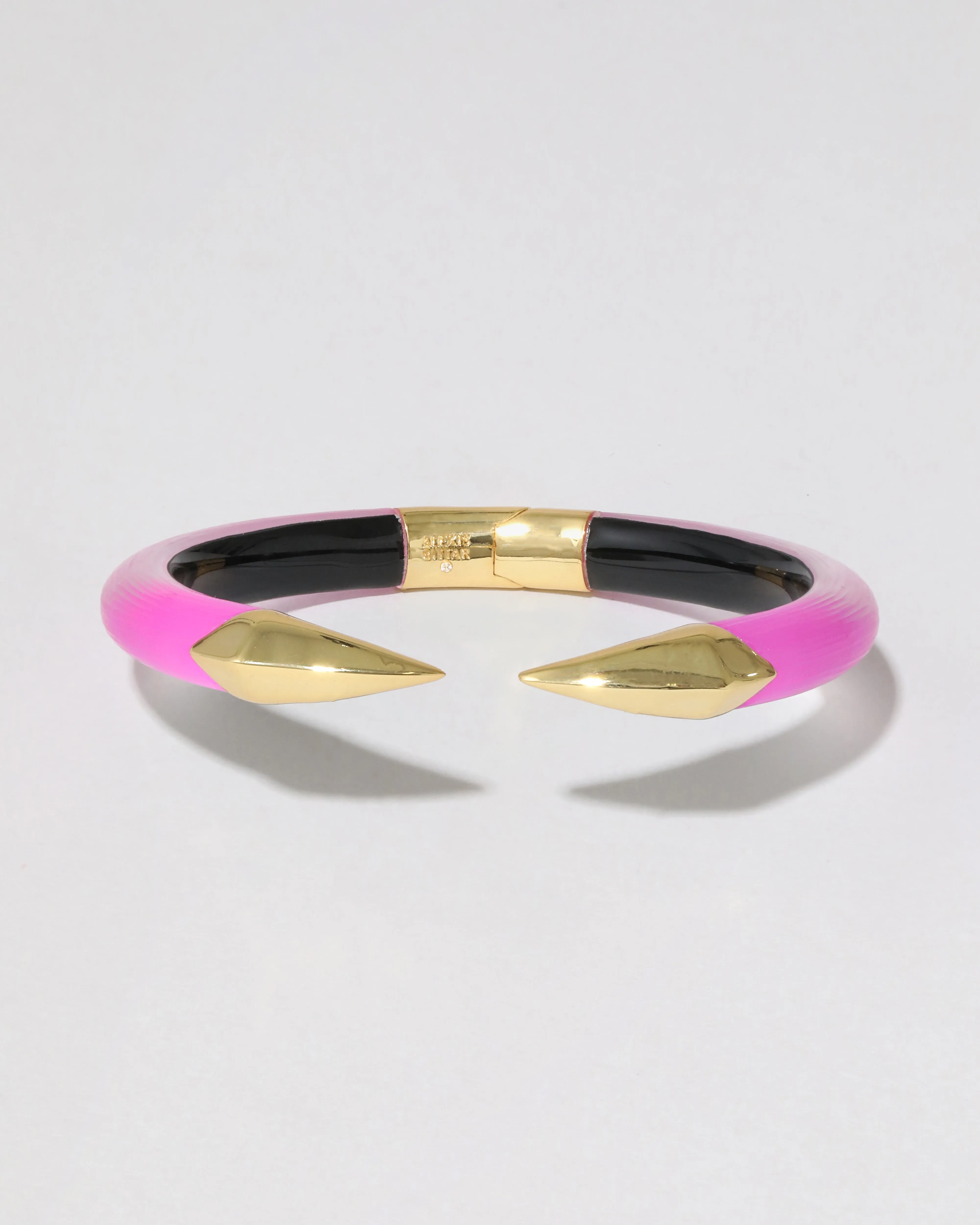 Mirrored Pyramid Lucite Brake Hinge Bracelet- Azalea sold by Alexis Bittar