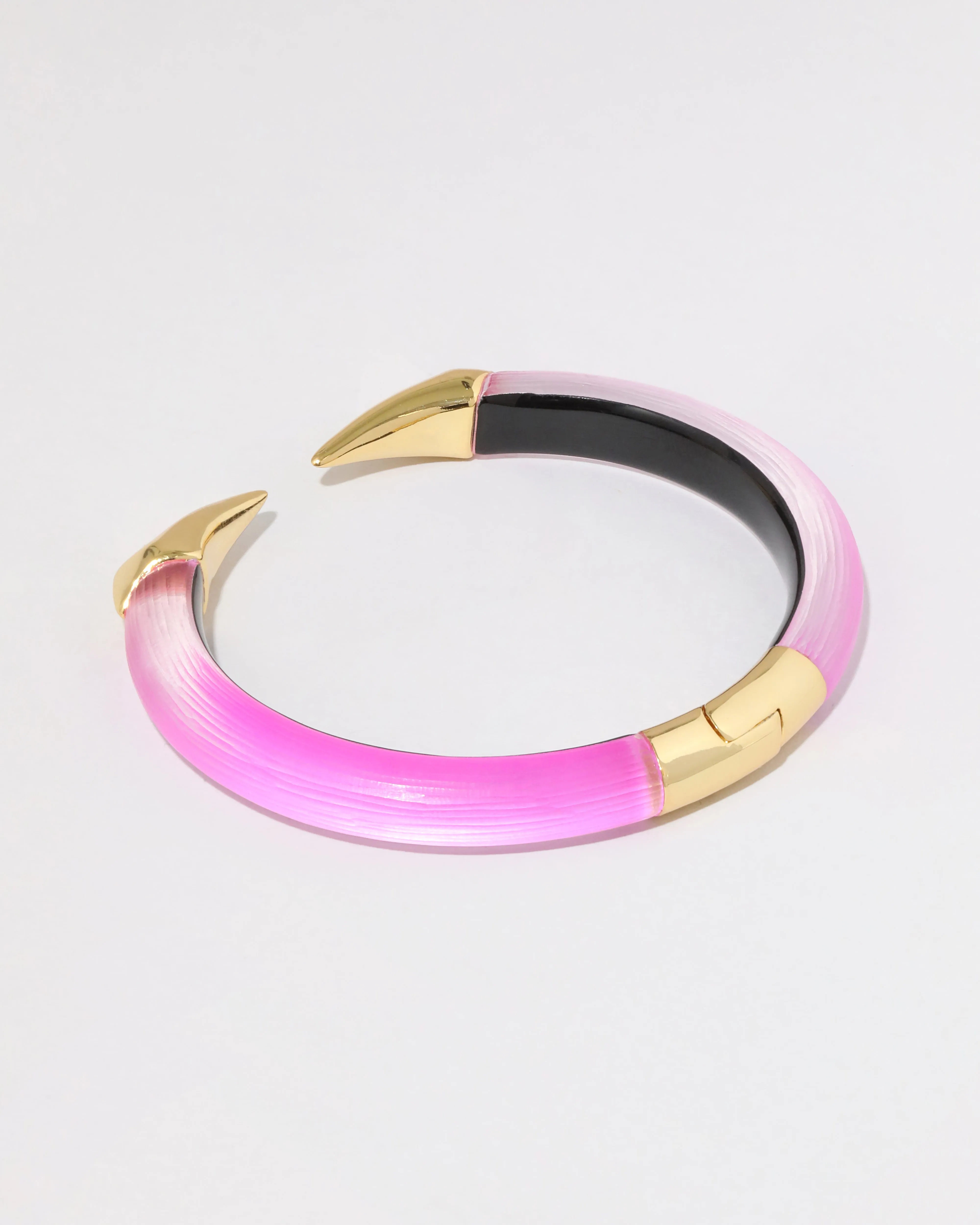 Mirrored Pyramid Lucite Brake Hinge Bracelet- Azalea sold by Alexis Bittar product image thumbnail 4