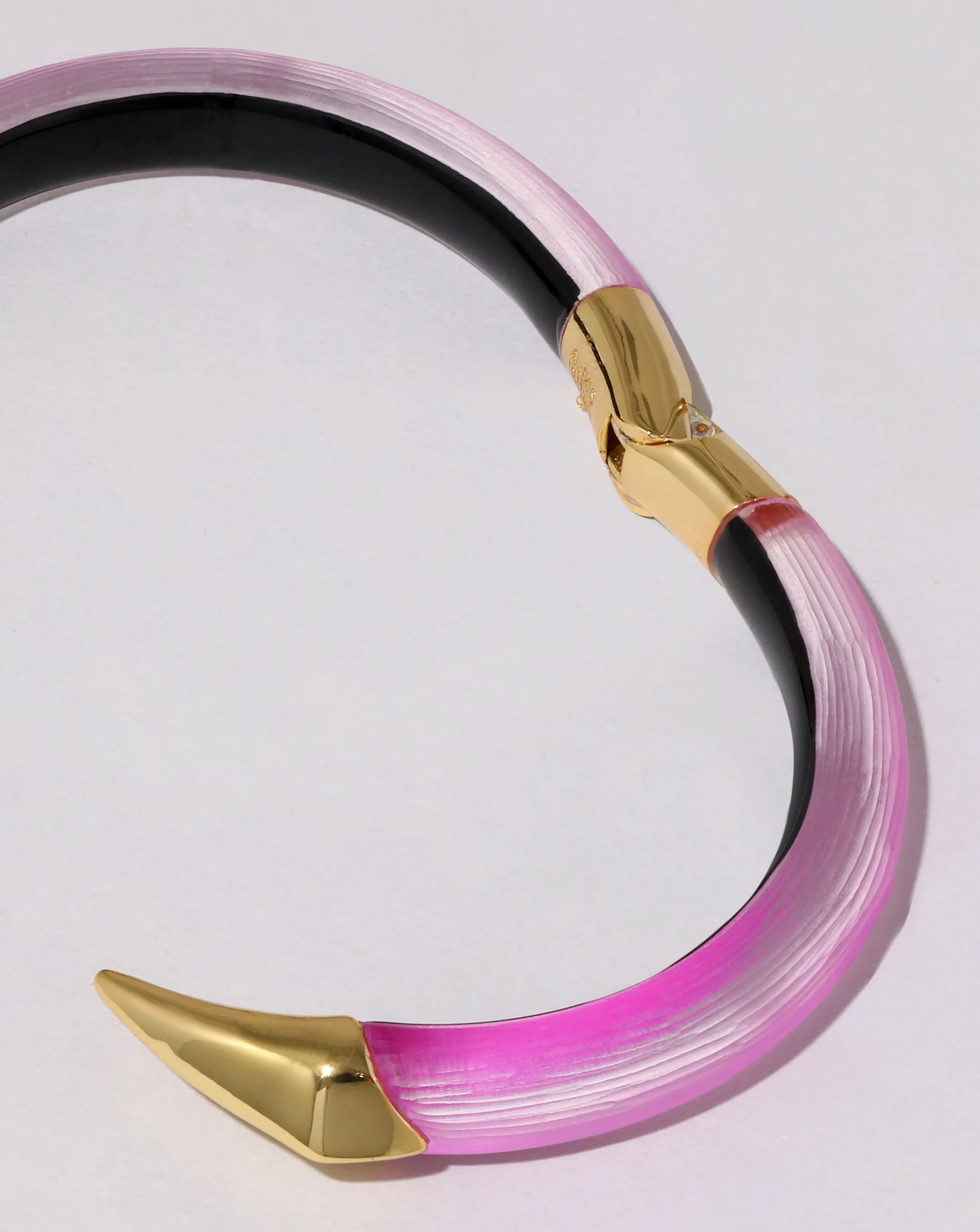Mirrored Pyramid Lucite Brake Hinge Bracelet- Azalea sold by Alexis Bittar product image thumbnail 3