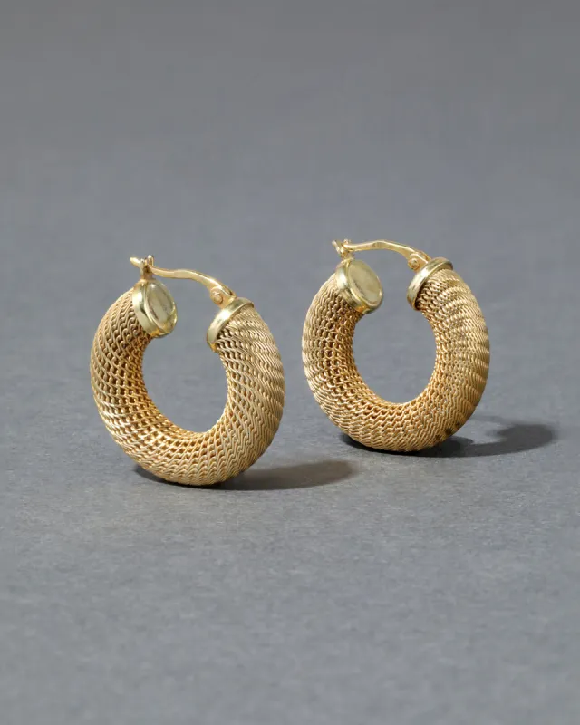Vintage 1980s 14k Gold Hoop Earring sold by Alexis Bittar
