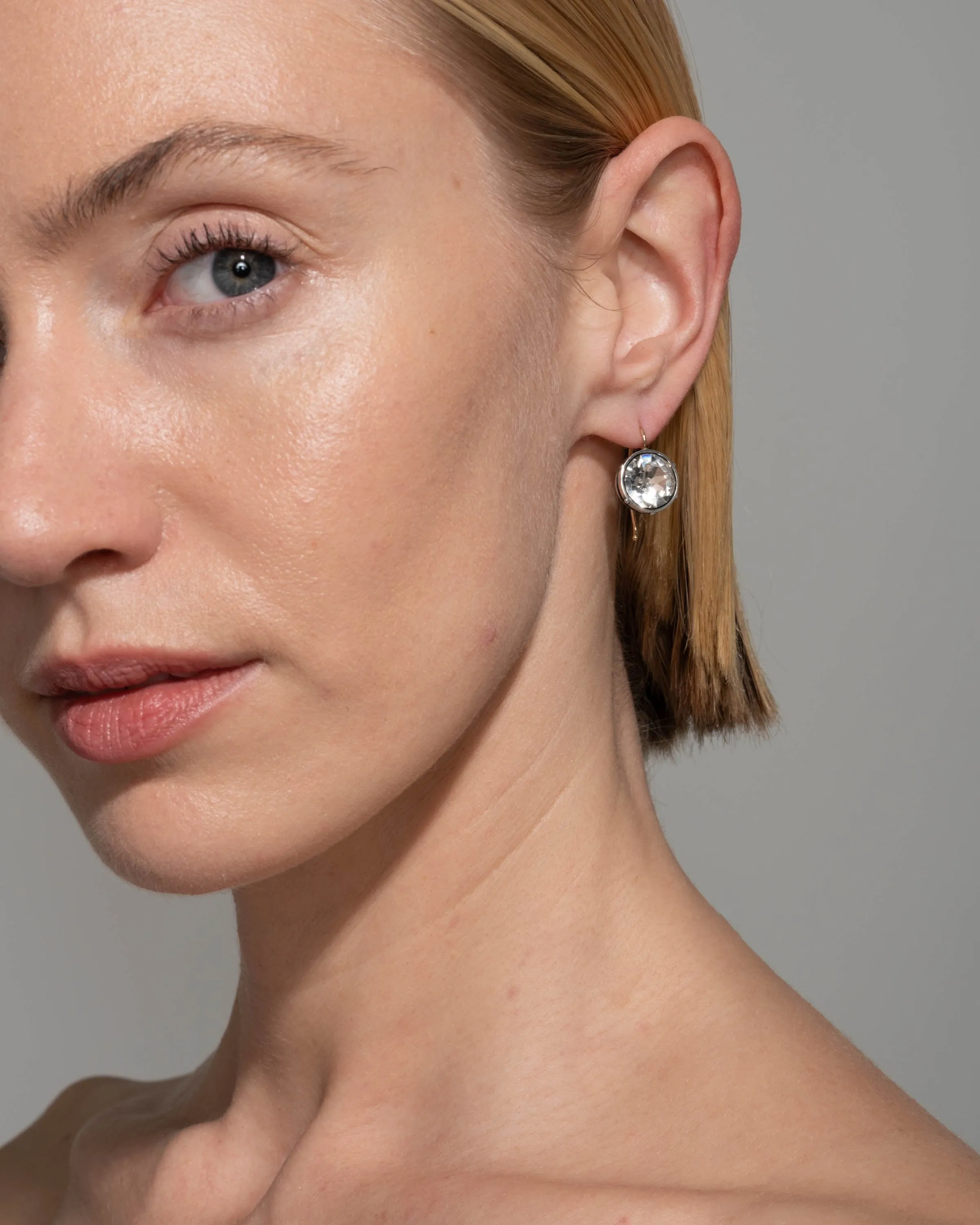 Sterling Silver and 14k Gold Wire Large Cut Luminous Crystal Drop Earring sold by Alexis Bittar product image thumbnail 4